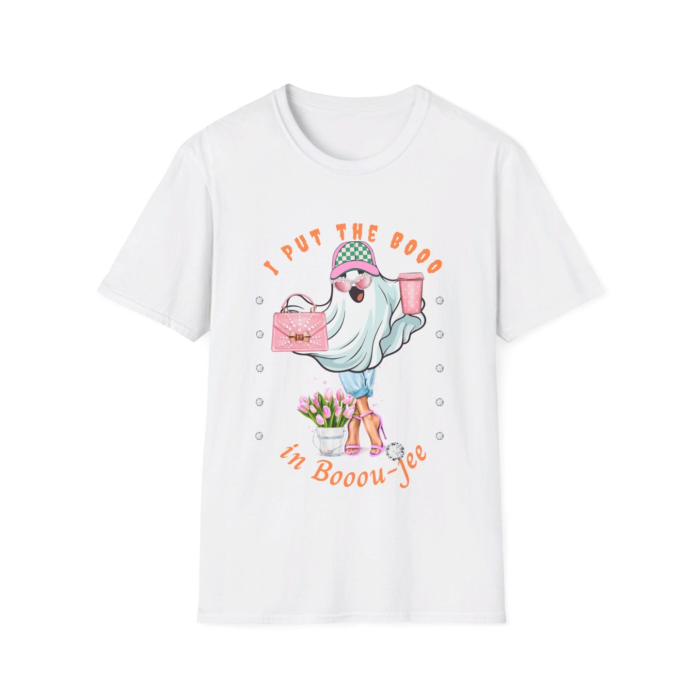 Halloween Booo in Boooujee - Softstyle T-Shirt FAIR SKIN TONE