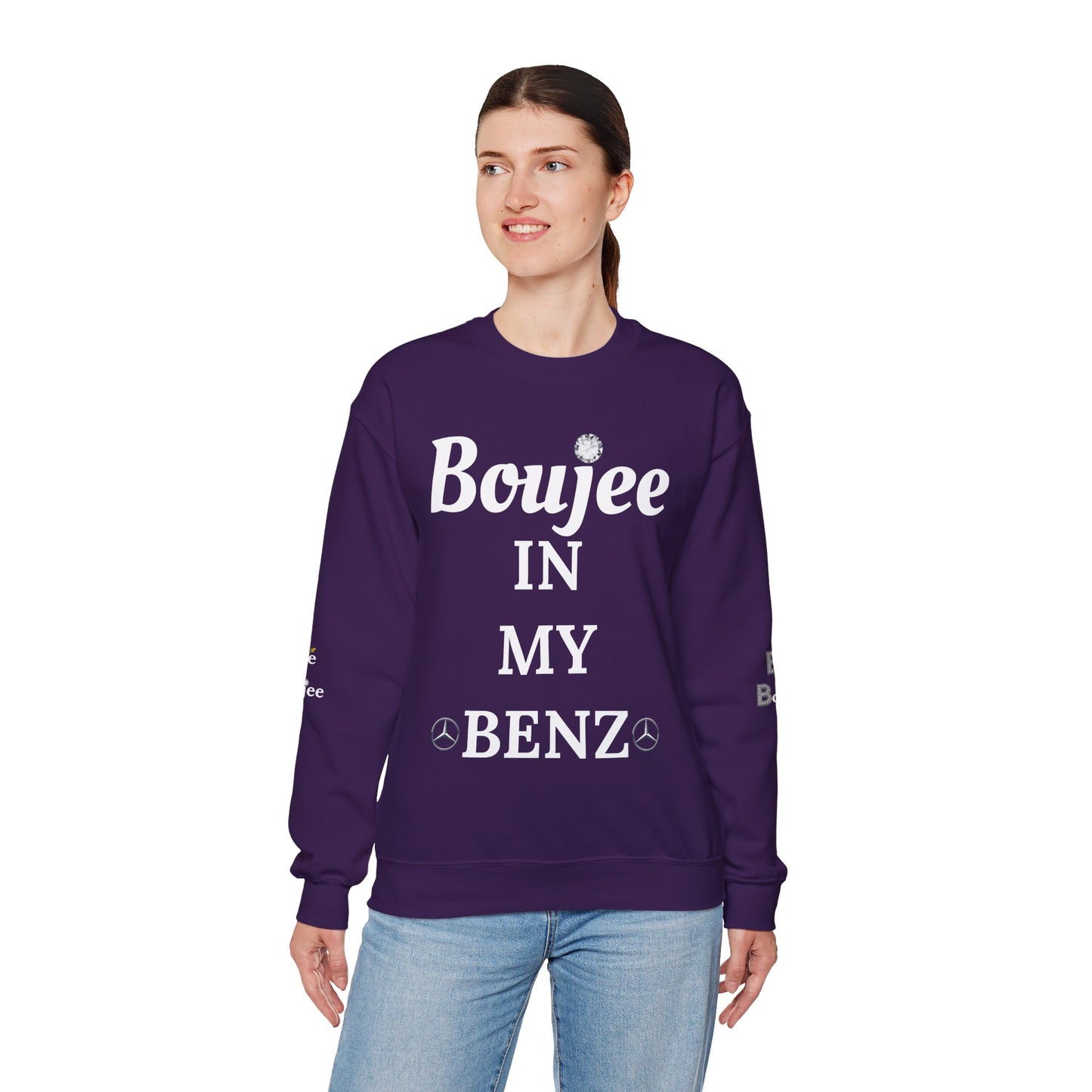 Boujee In My Benz - Heavy Blend™ Dark Colors Crewneck Sweatshirt