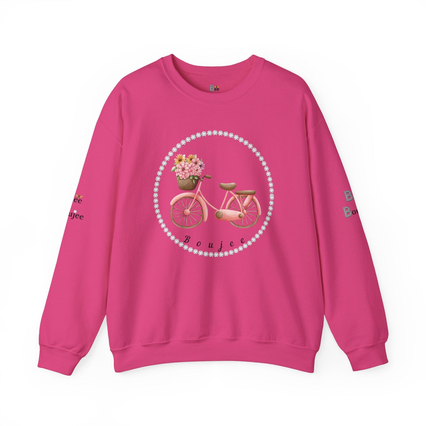 Boujee Bicycle Bouque - Heavy Blend™ Light Colors Crewneck Sweatshirt
