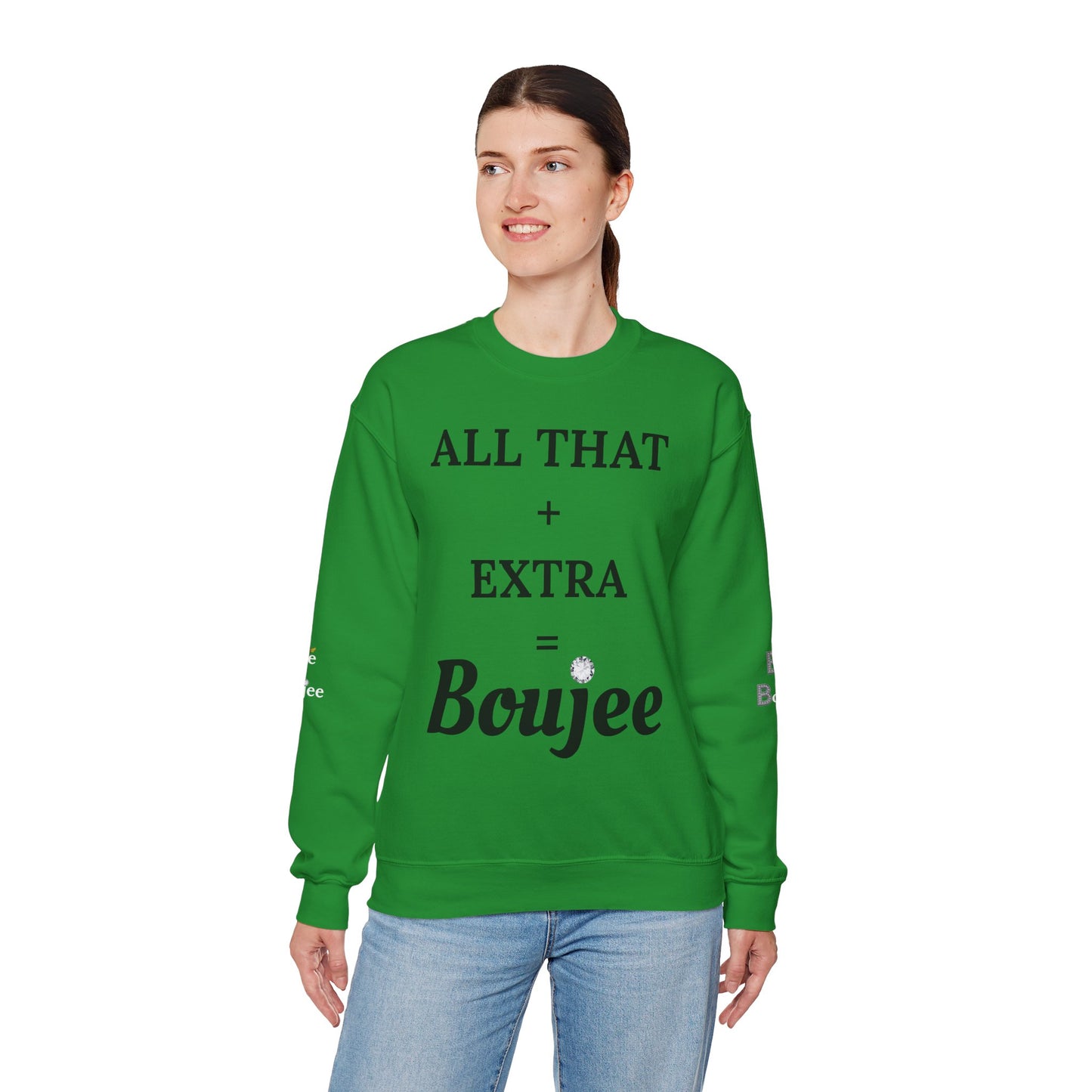 All That + Extra = Boujee - Heavy Blend™ Light Colors Crewneck Sweatshirt