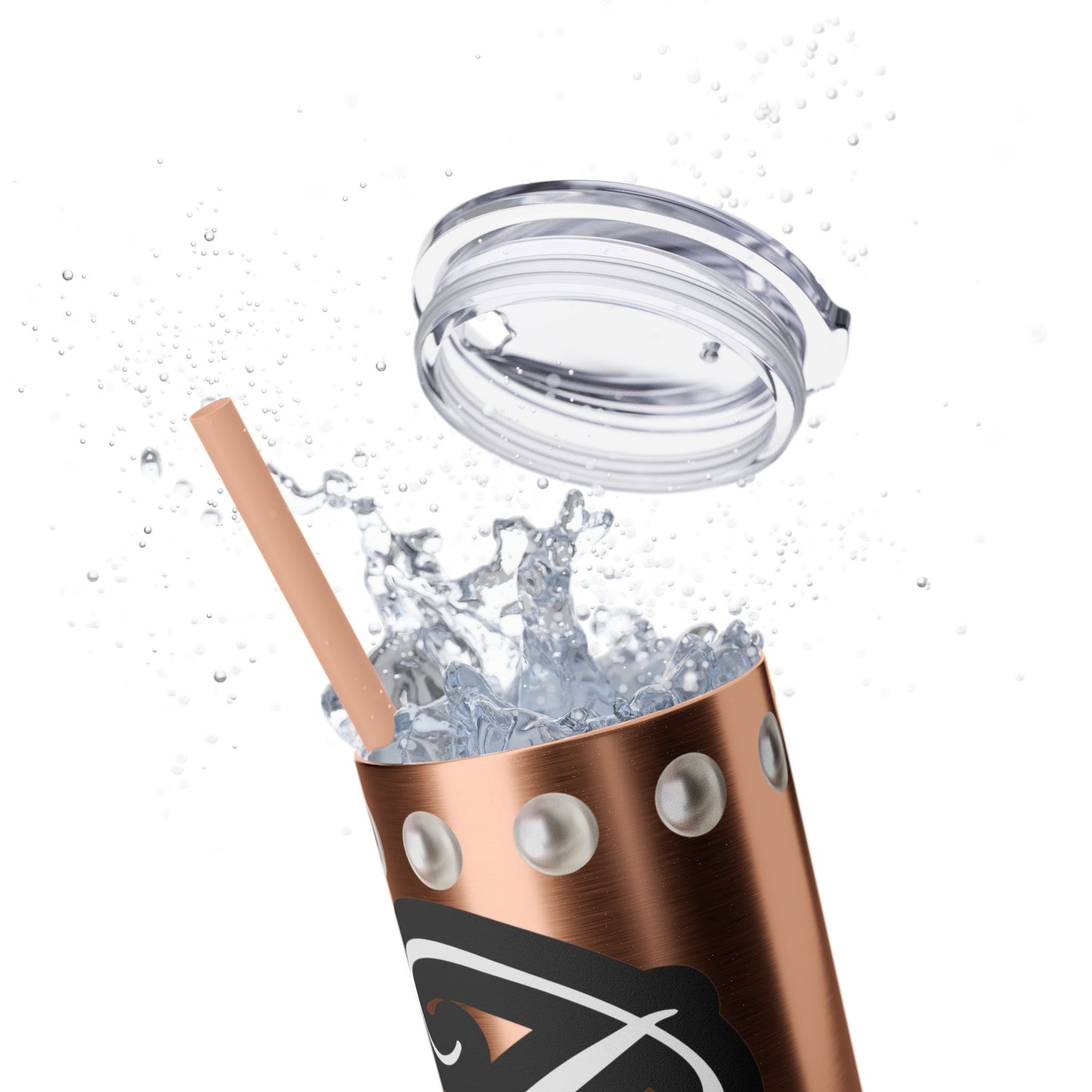 Boujee Unapologetically in PEARLS - Skinny Tumbler with Straw, 20oz
