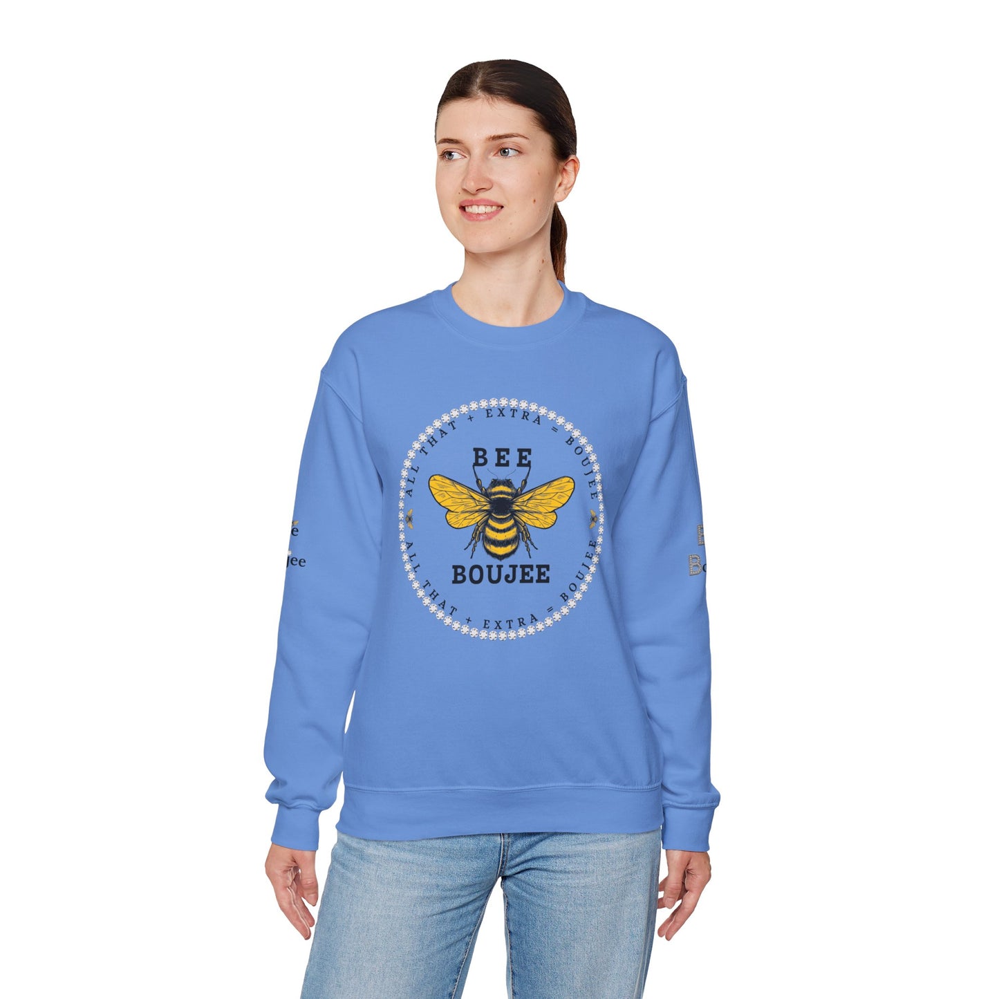 All That + Extra = Boujee - Heavy Blend™ Light Colors Crewneck Sweatshirt