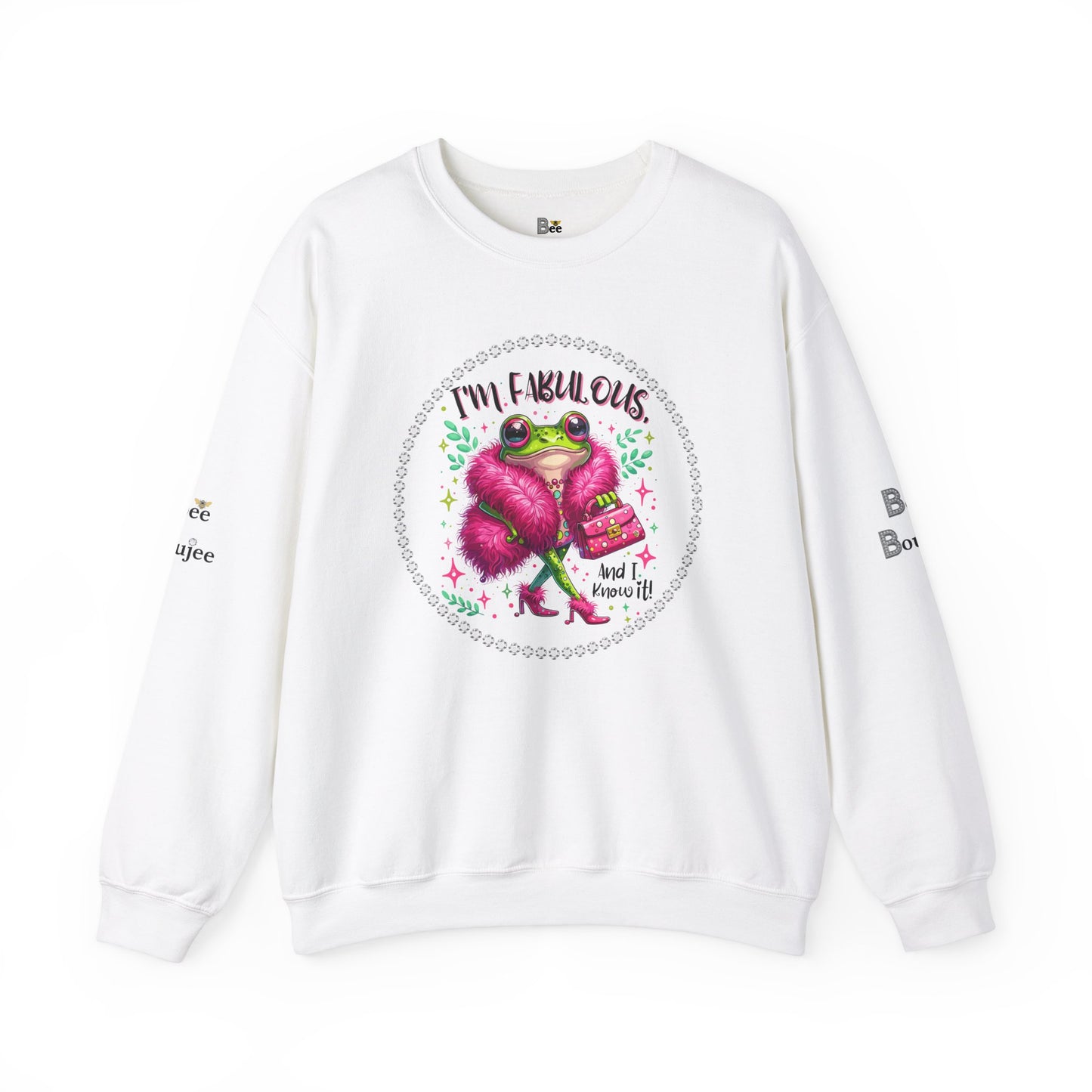 Boujee Frog I'm Fabulous And I Know It - Heavy Blend™ Light Colors Crewneck Sweatshirt