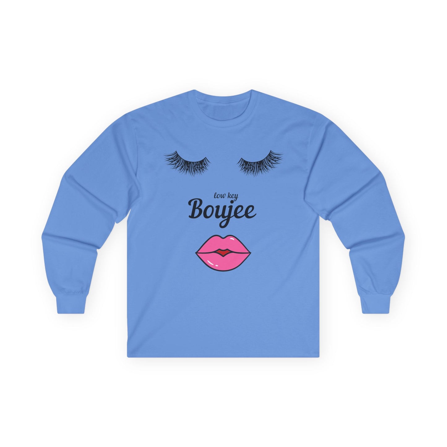 Low Key Boujee Lash & Lips Long-Sleeve Tee