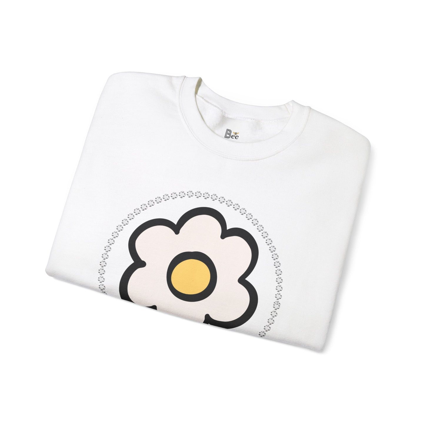 Boujee White Gold Flower - Heavy Blend™ Light Colors Crewneck Sweatshirt