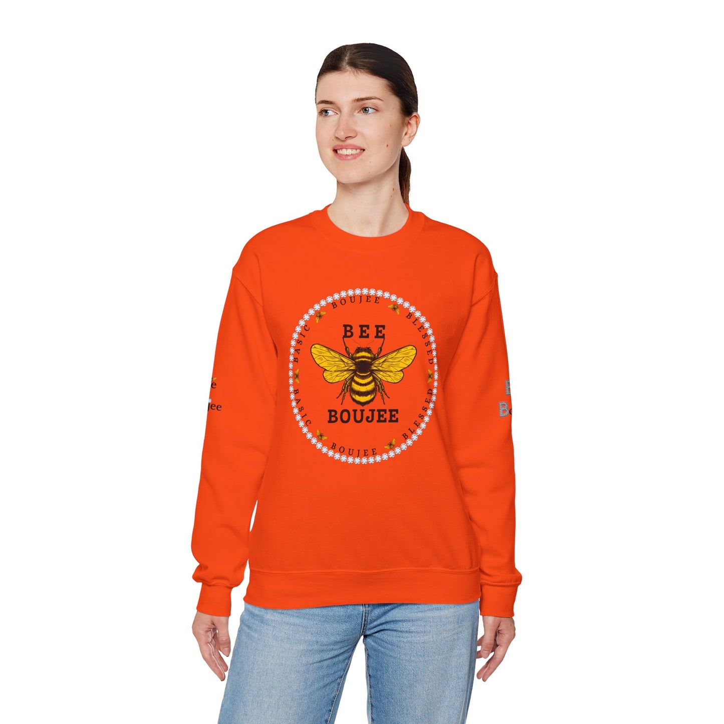 Basic Boujee Blessed - Heavy Blend™ Light Colors Crewneck Sweatshirt