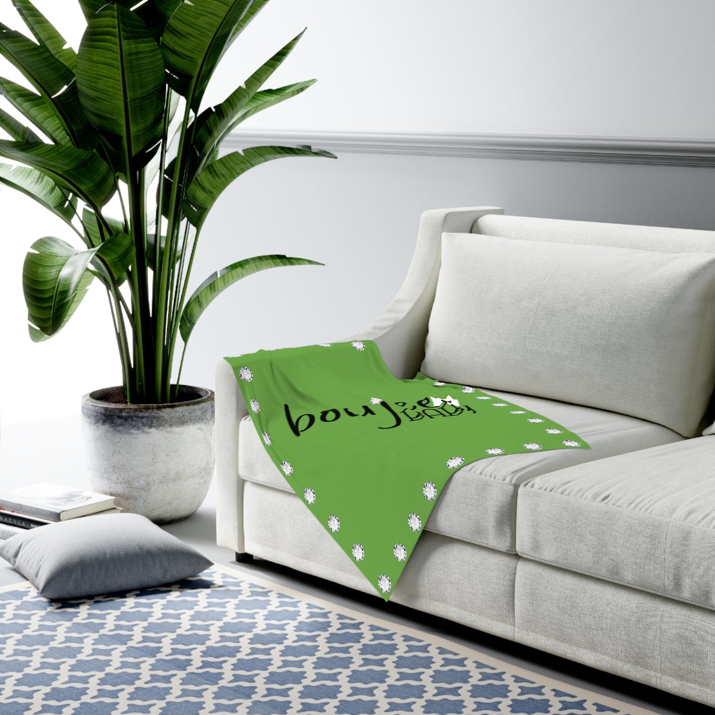Boujee Baby - Swaddle Blanket GREEN