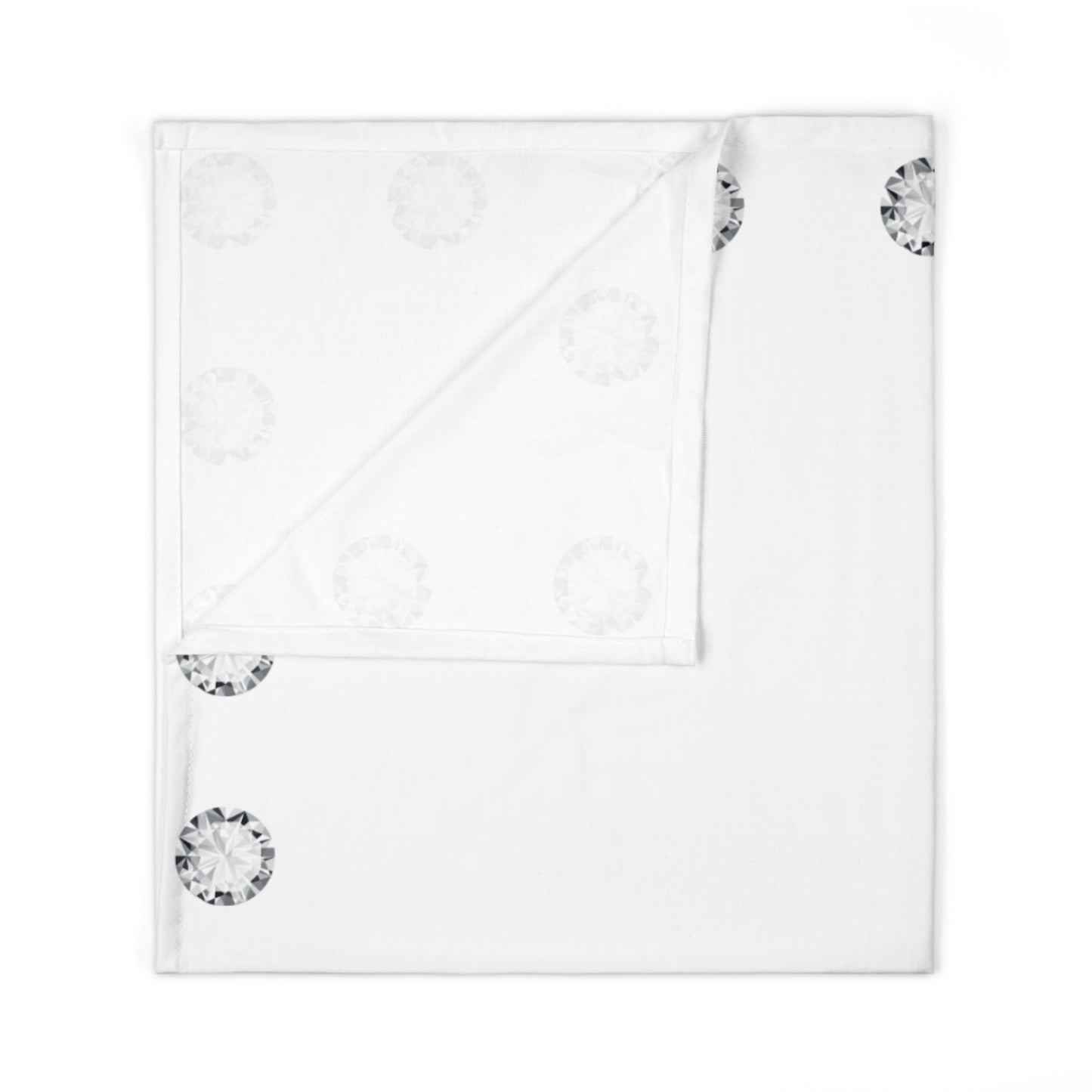 Boujee Baby - Swaddle Blanket WHITE
