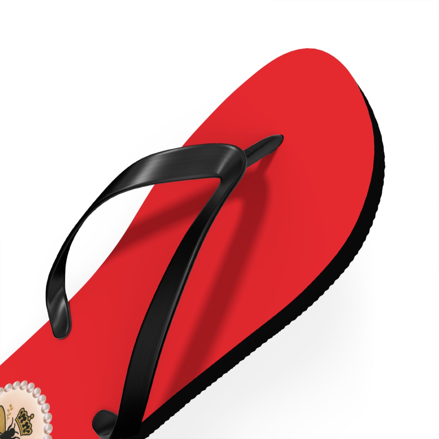The Boujee Hive RED Flip Flops - MEDIUM