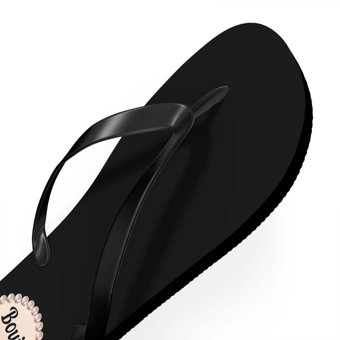 Boujee & Blessed BLACK Flip Flops - LARGE
