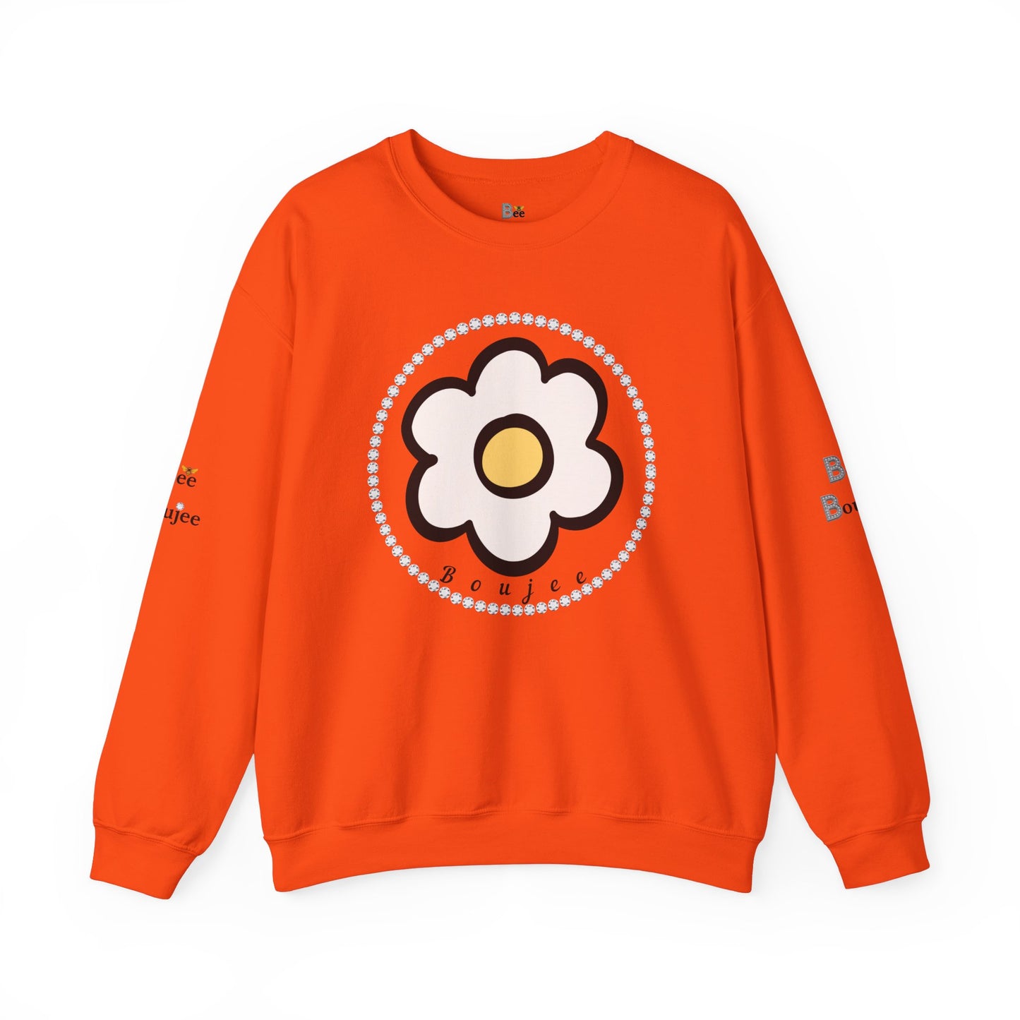 Boujee White Gold Flower - Heavy Blend™ Light Colors Crewneck Sweatshirt