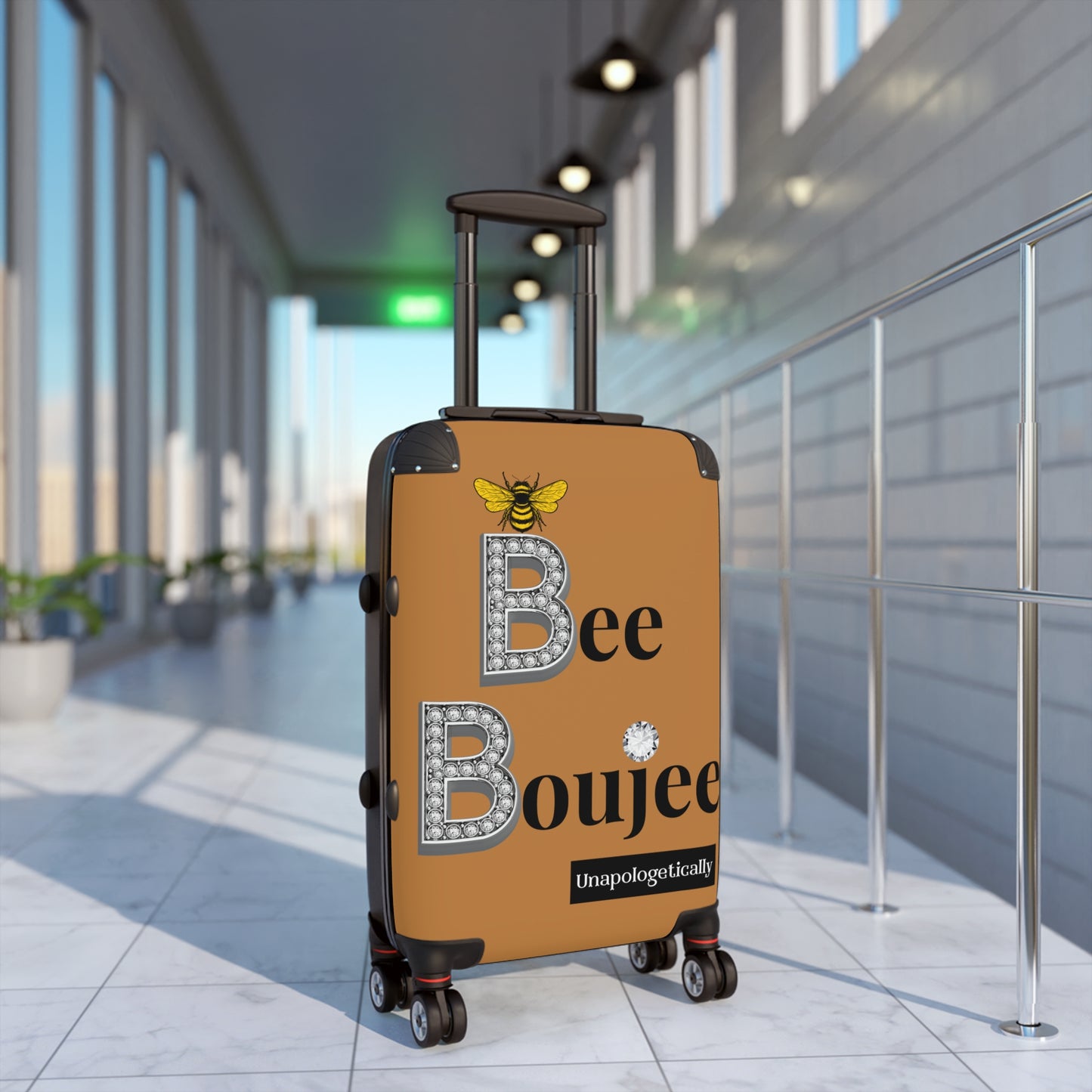 Bee Boujee Luggage - LIGHT BROWN