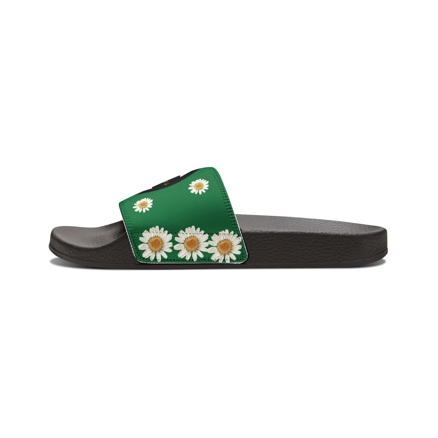 Bee Boujee - DARK GREEN Flowers Women's Removable-Strap Sandals