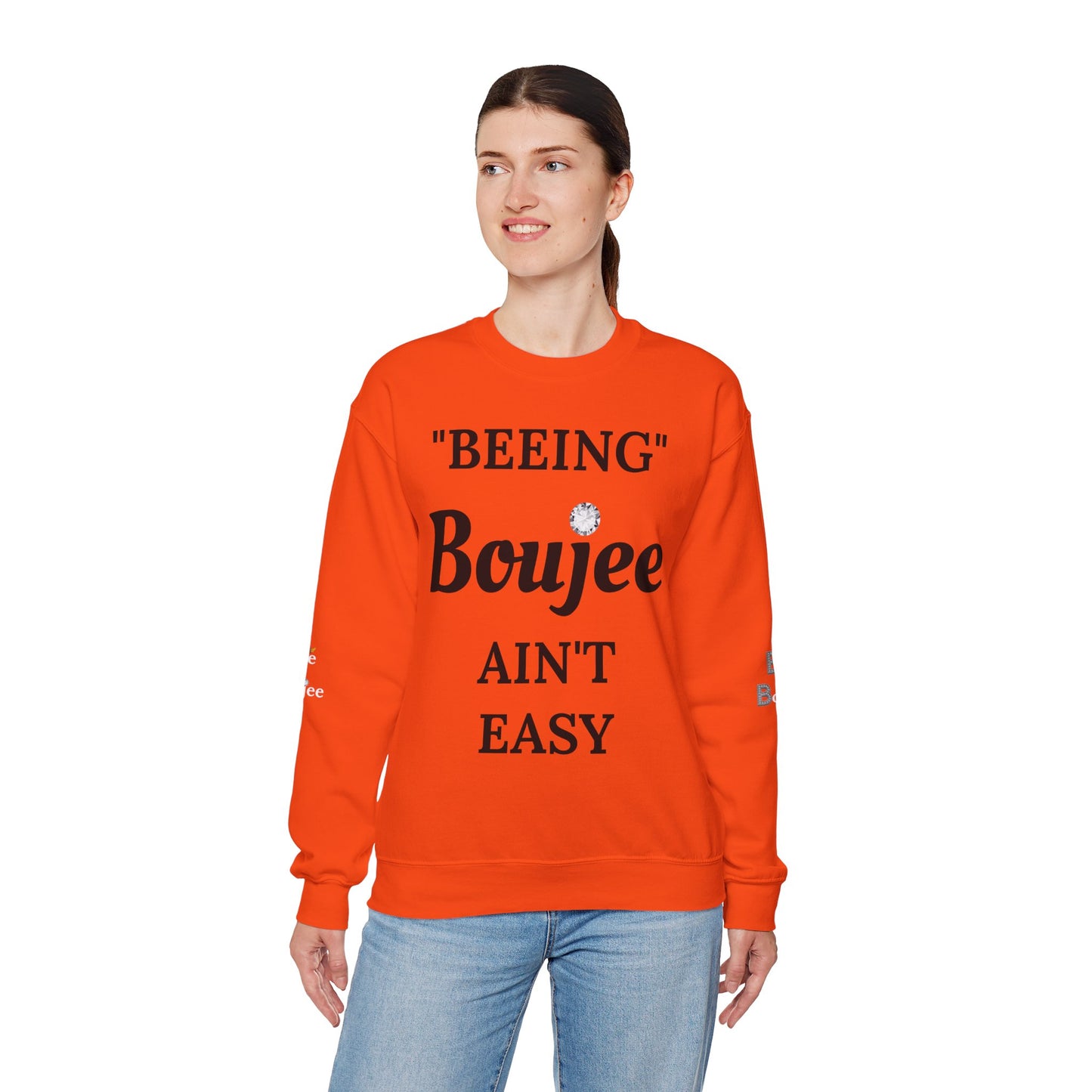 "Beeing" Boujee Ain't Easy- Heavy Blend™ Light Colors Crewneck Sweatshirt