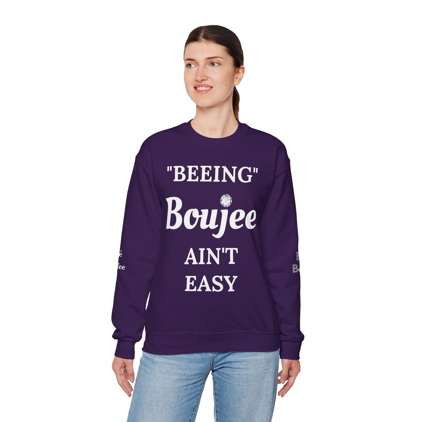 "Beeing" Boujee Ain't Easy- Heavy Blend™ Dark Colors Crewneck Sweatshirt