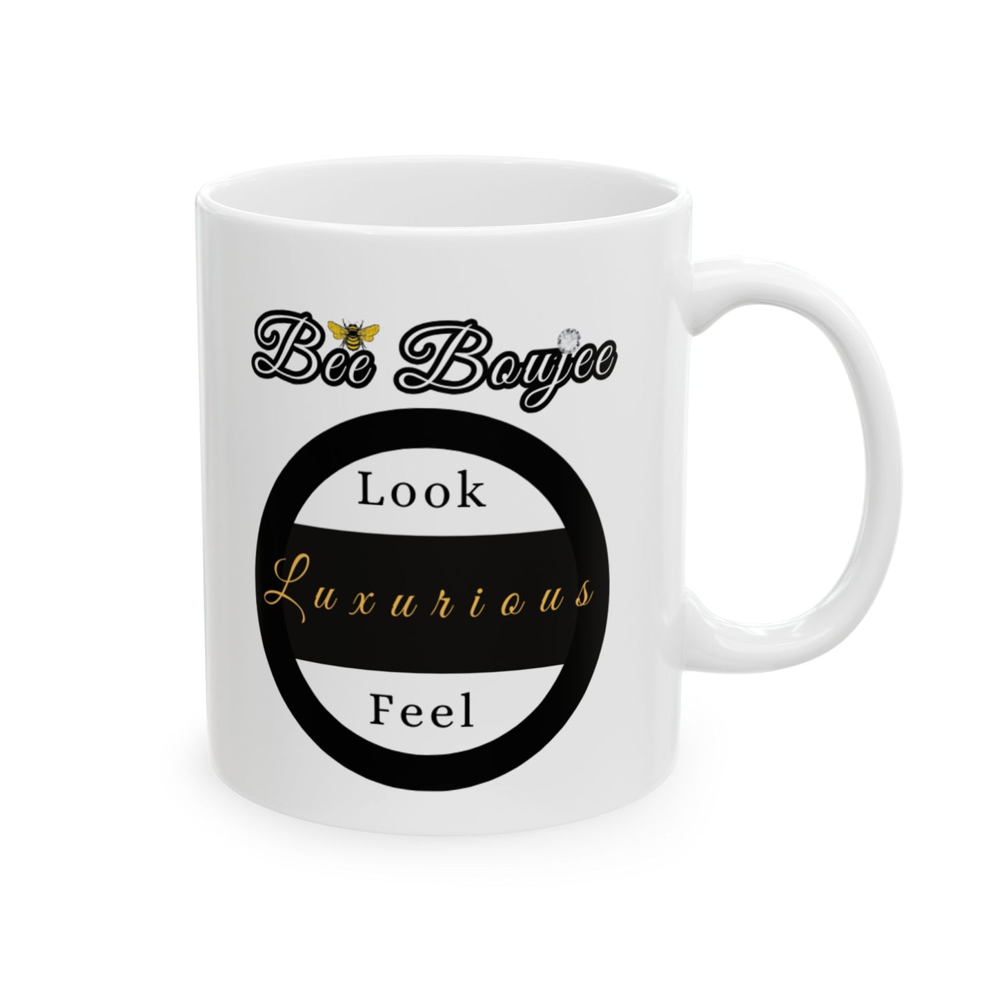 Halloween Just Plain Boujee WHITE Ceramic Mug, 11oz