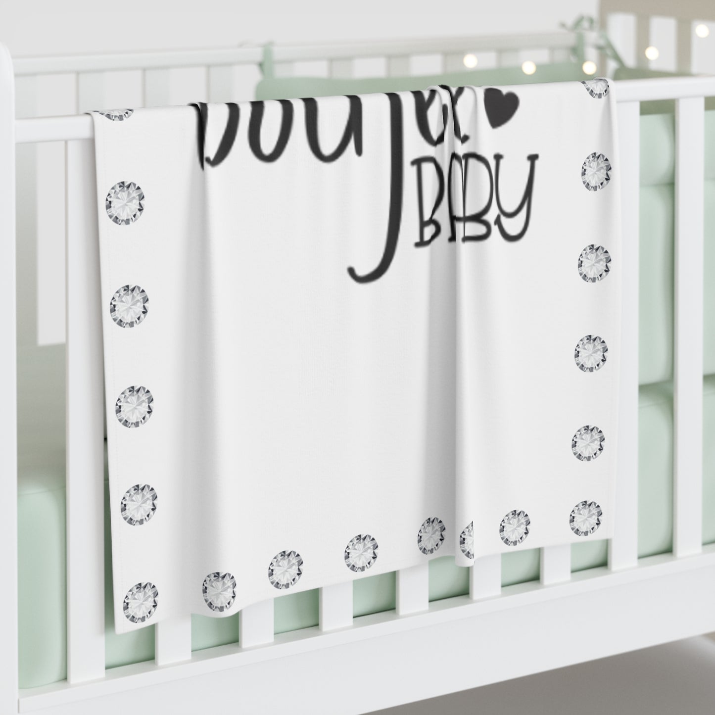 Boujee Baby - Swaddle Blanket WHITE