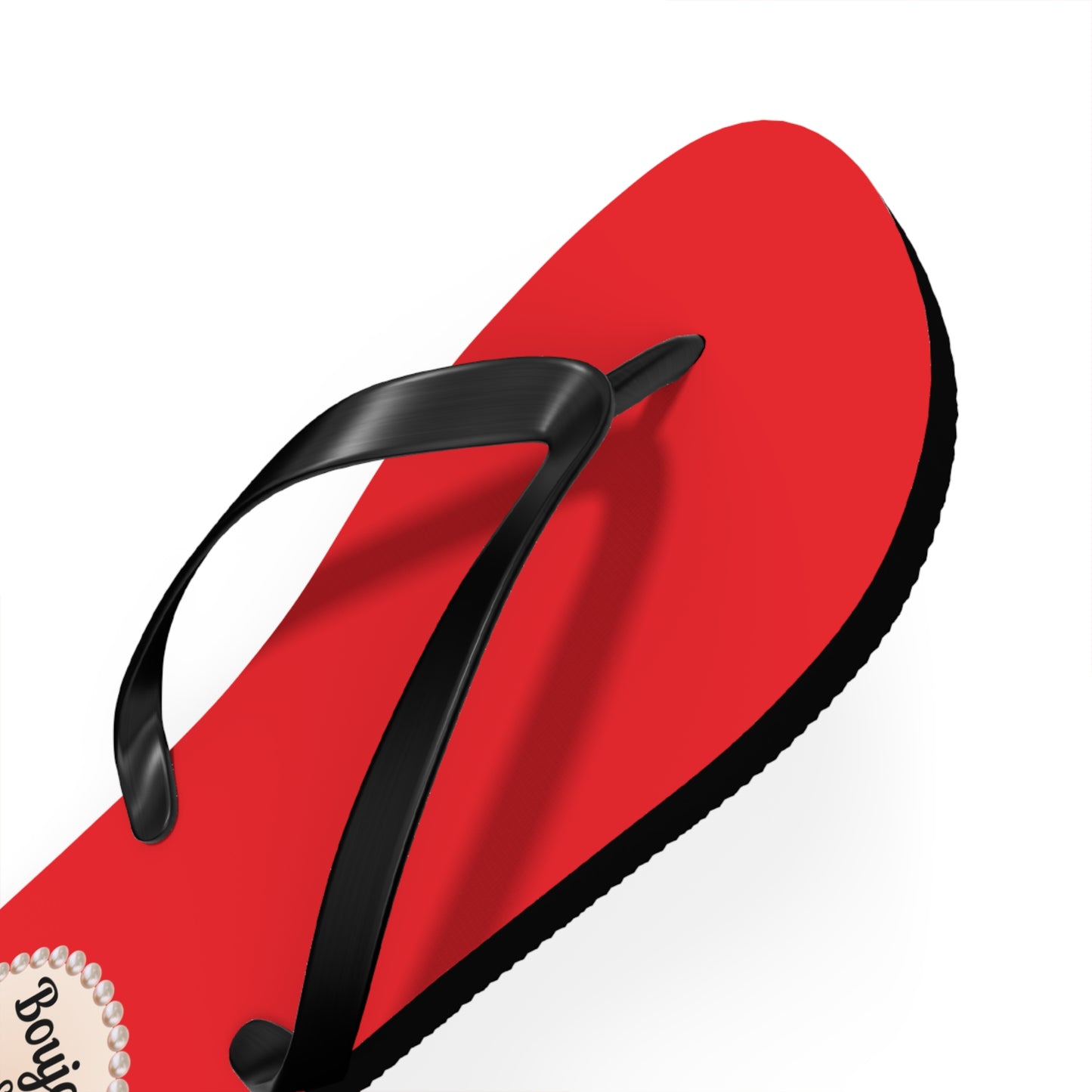 Boujee & Blessed RED Flip Flops - MEDIUM