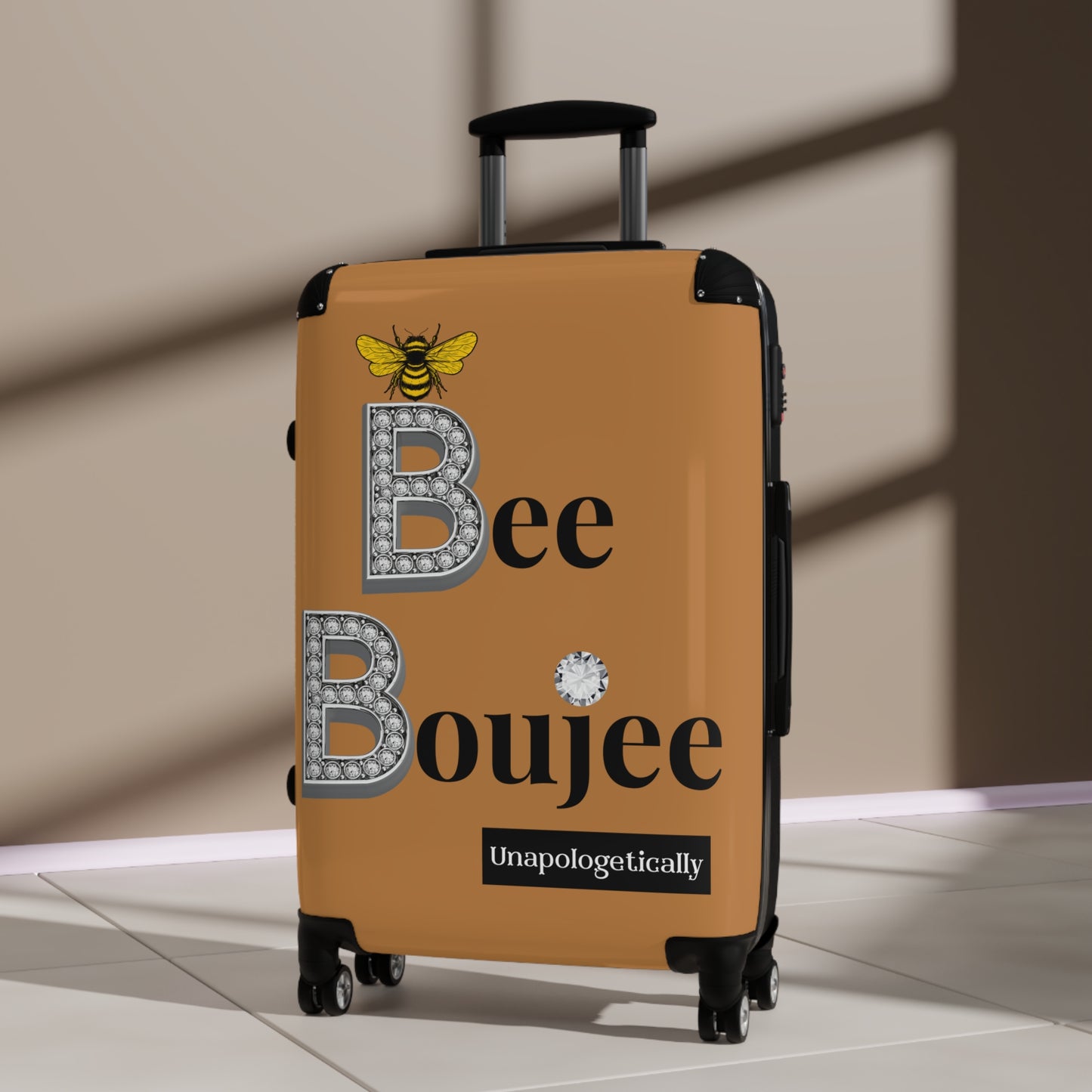 Bee Boujee Luggage - LIGHT BROWN
