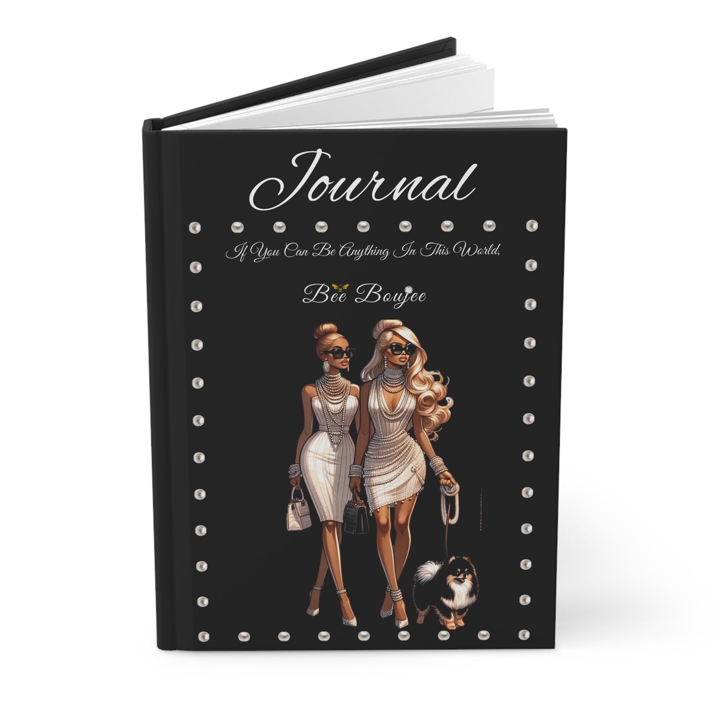 Hardcover "Bee" Boujee PEARLS Stroll 02 - Journal Matte BLACK