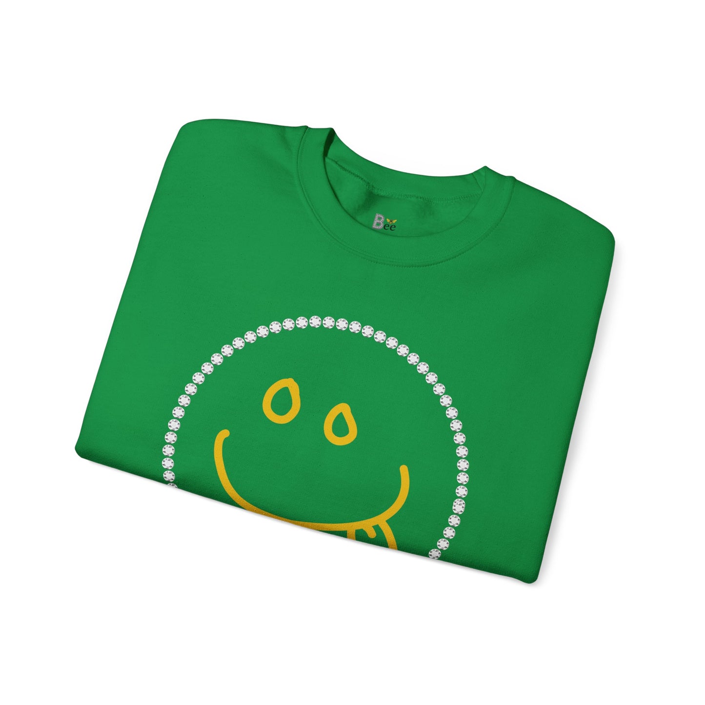 Boujee Smiley Goofy Face - Heavy Blend™ Light Colors Crewneck Sweatshirt