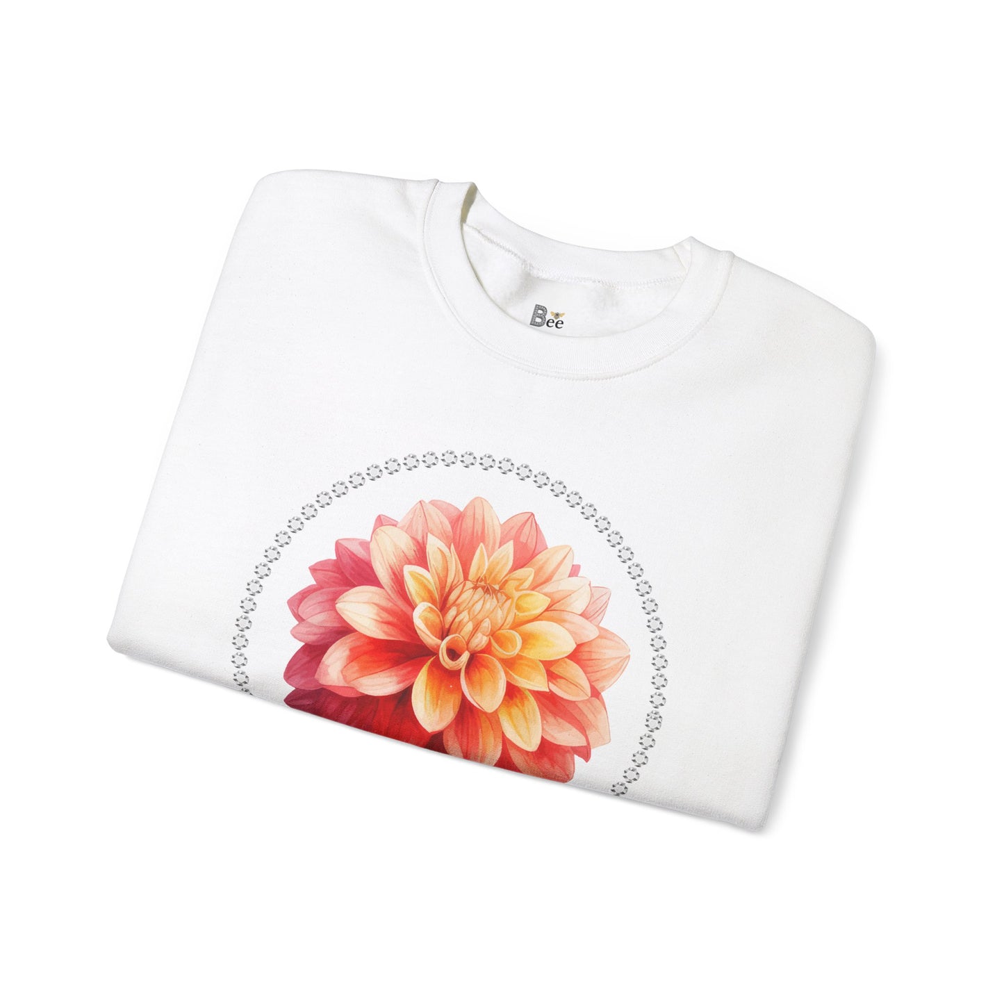 Boujee Flower Pink Yellow - Heavy Blend™ Light Colors Crewneck Sweatshirt