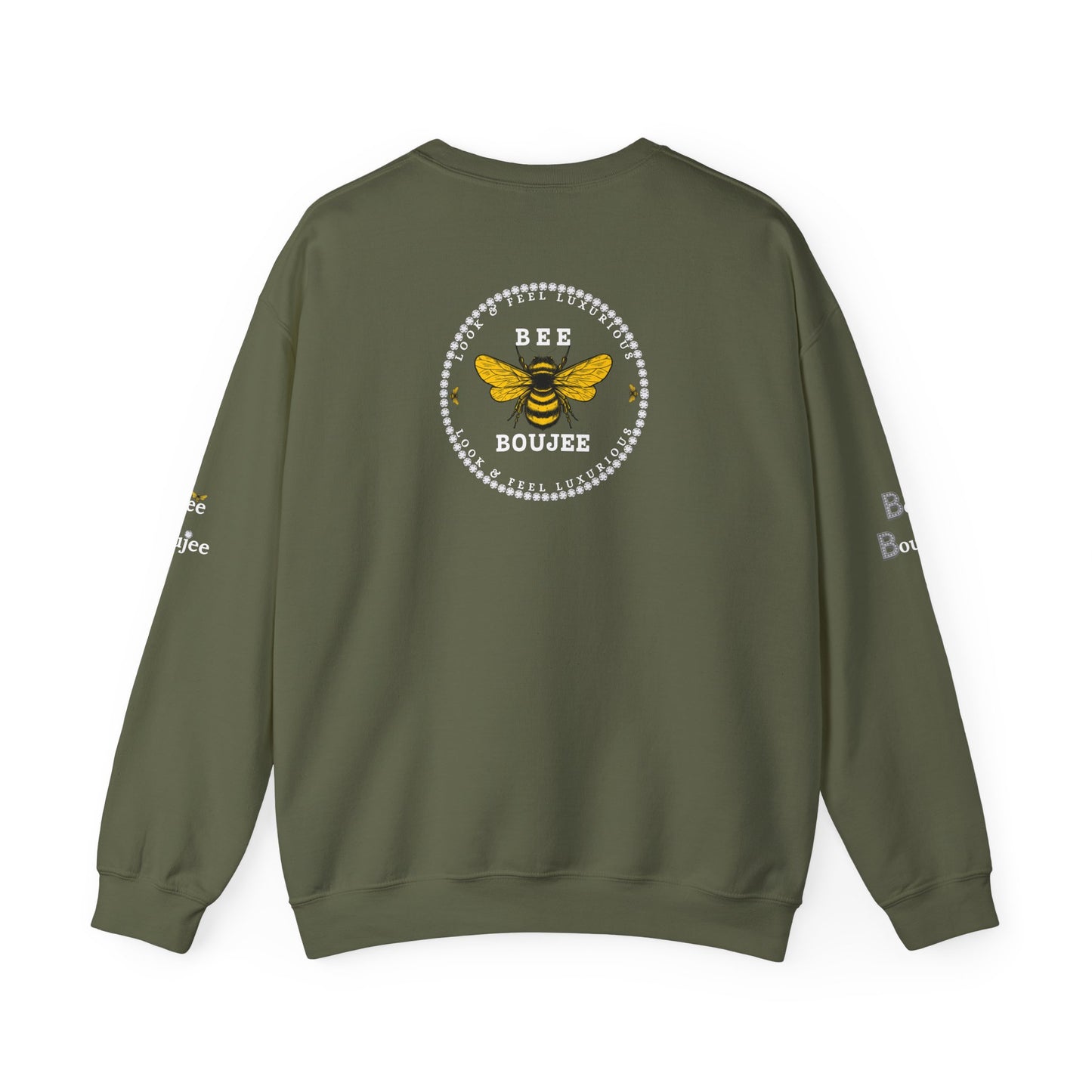 Imma Bad Boujee Bitch Ok with "Beeing" Alone - Heavy Blend™ Dark Colors Crewneck Sweatshirt