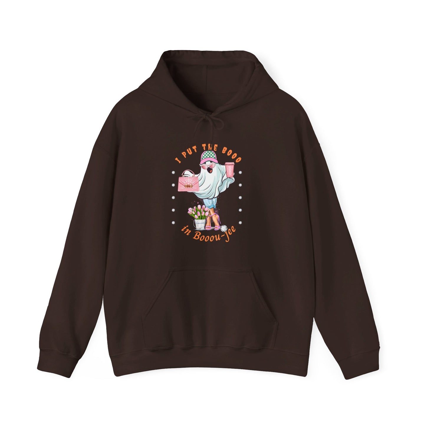 Halloween Booo in Boooujee Heavy Blend™ Hooded Sweatshirt - FAIR SKIN TONE