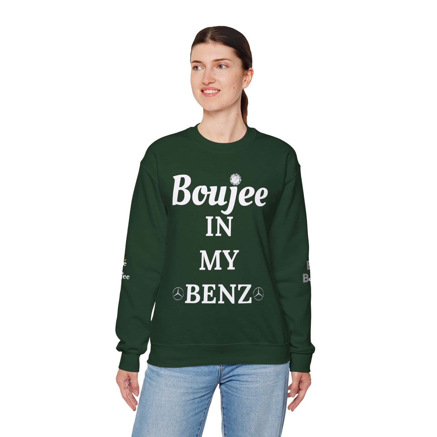 Boujee In My Benz - Heavy Blend™ Dark Colors Crewneck Sweatshirt