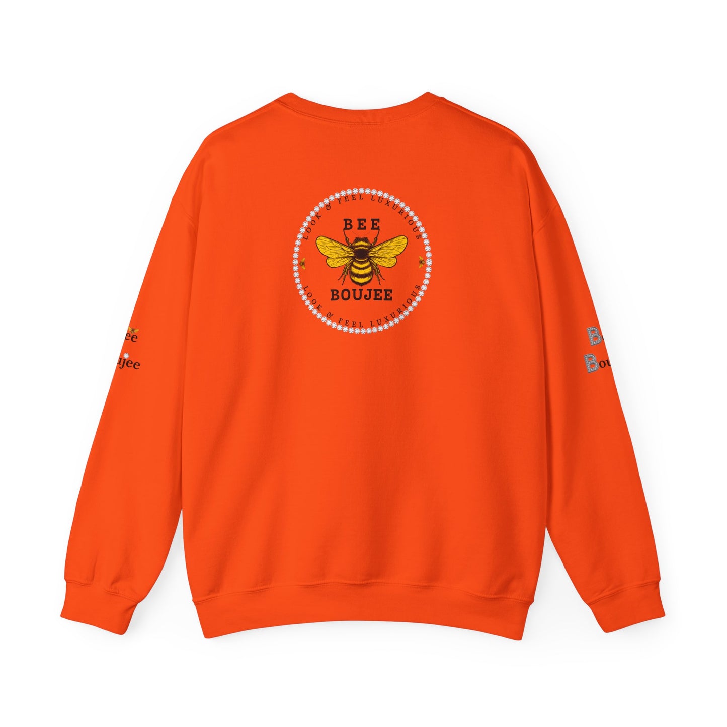 Boujee Smiley Face Heart Eyes Black - Heavy Blend™ Light Colors Crewneck Sweatshirt