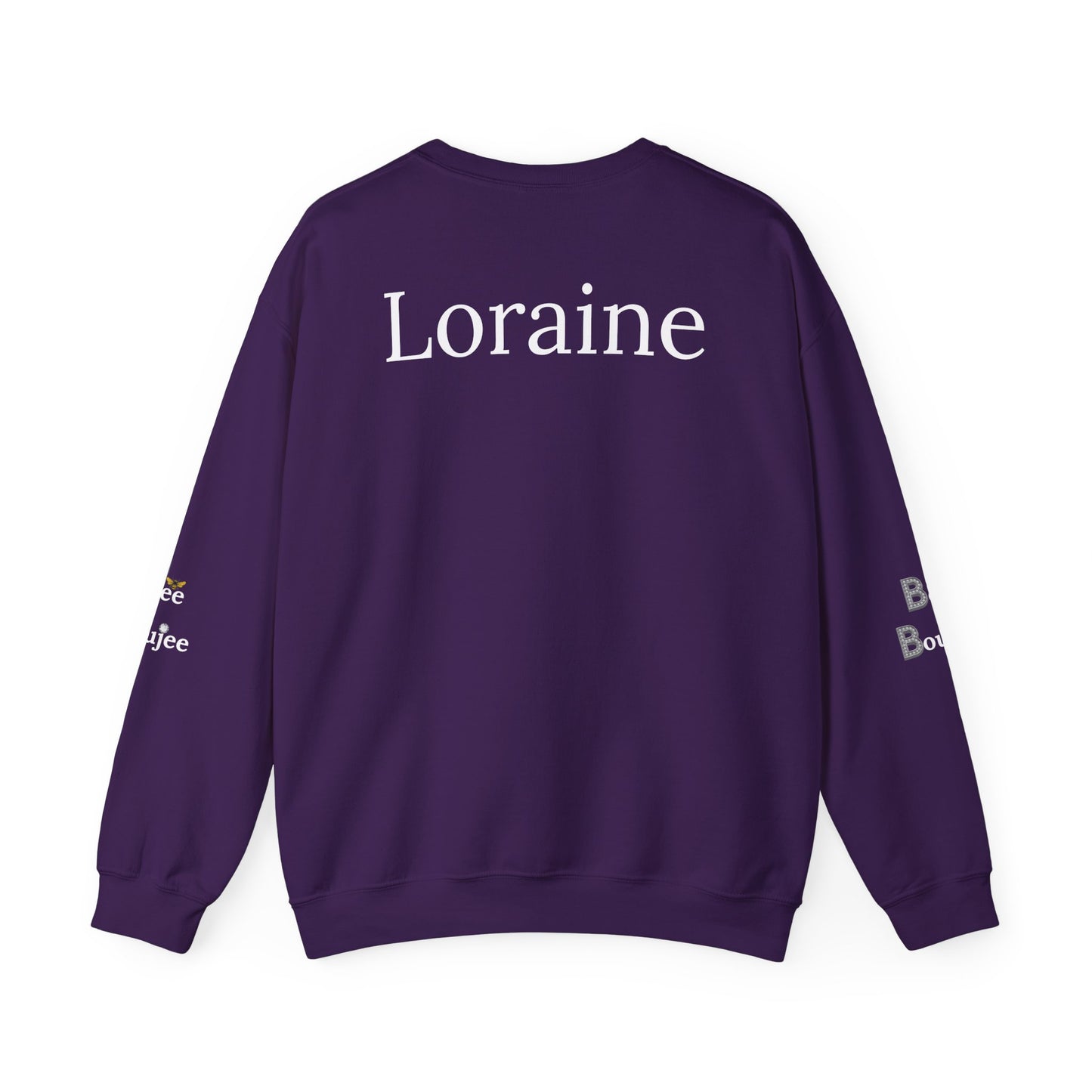 Bee Boujee - Boujee Smiley Face Turquoise in Diamonds Heavy Blend™ Dark Colors Crewneck Sweatshirt