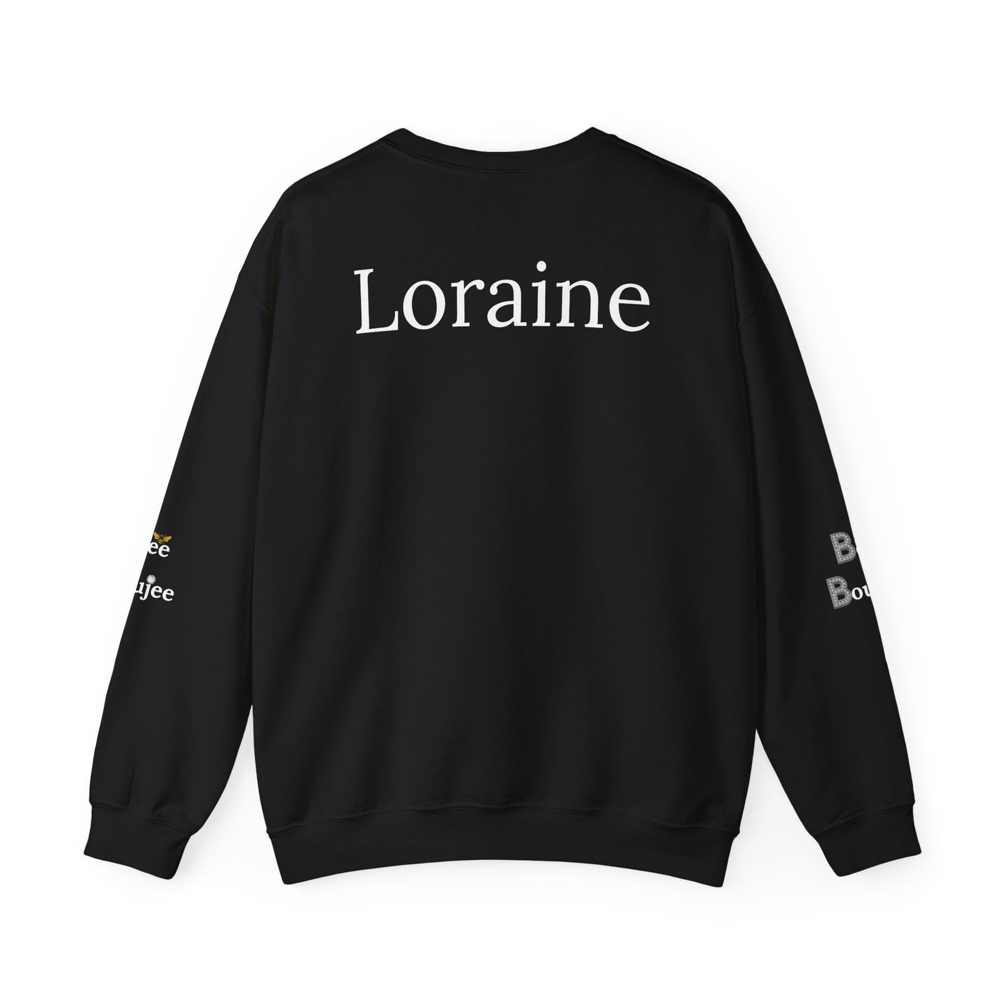 Bee Boujee - Boujee Smiley Face Turquoise in Diamonds Heavy Blend™ Dark Colors Crewneck Sweatshirt