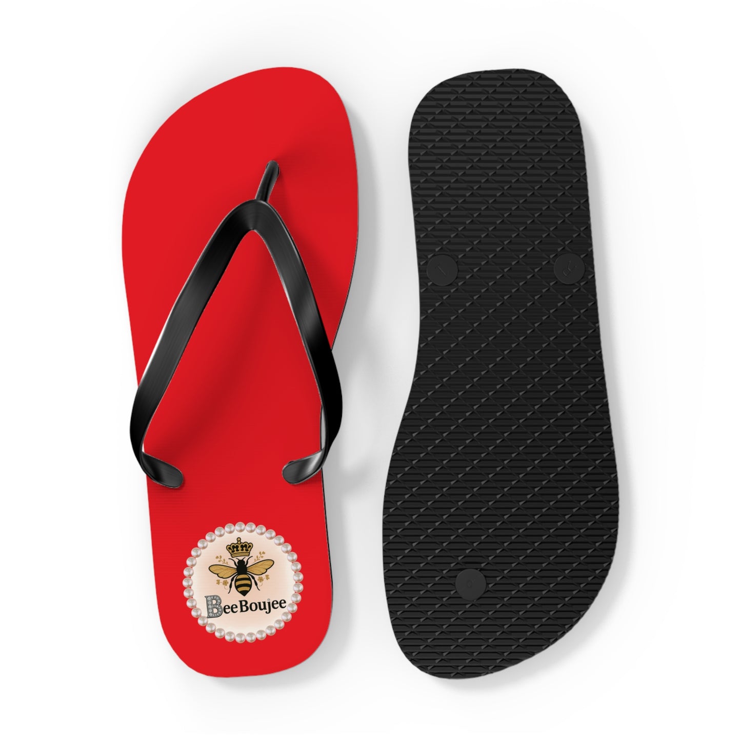 Bee Boujee RED Flip Flops - EXTRA LARGE