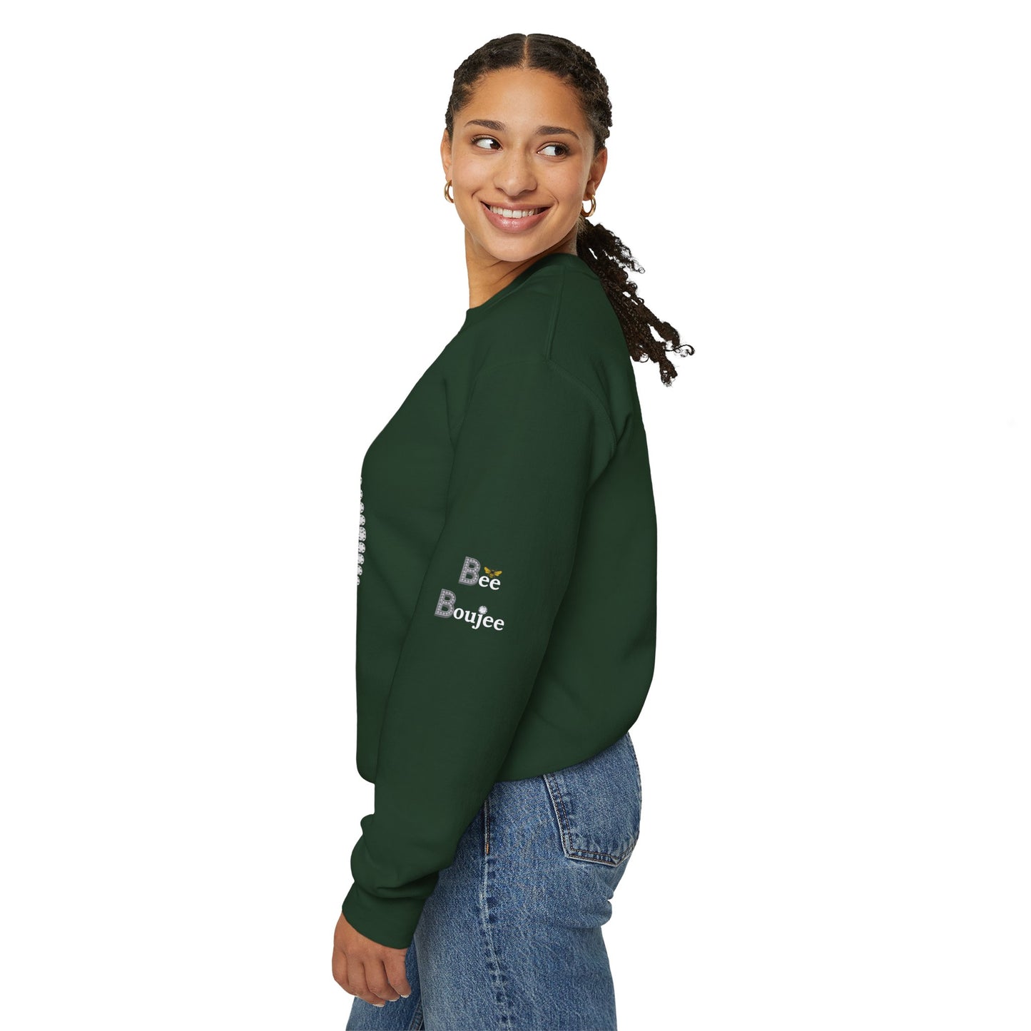 Imma Bad Boujee Bitch Ok with "Beeing" Alone - Heavy Blend™ Dark Colors Crewneck Sweatshirt