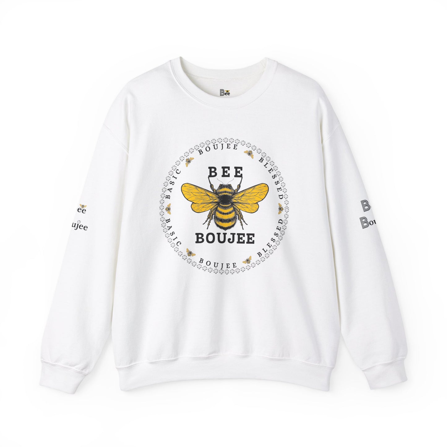 Basic Boujee Blessed - Heavy Blend™ Light Colors Crewneck Sweatshirt