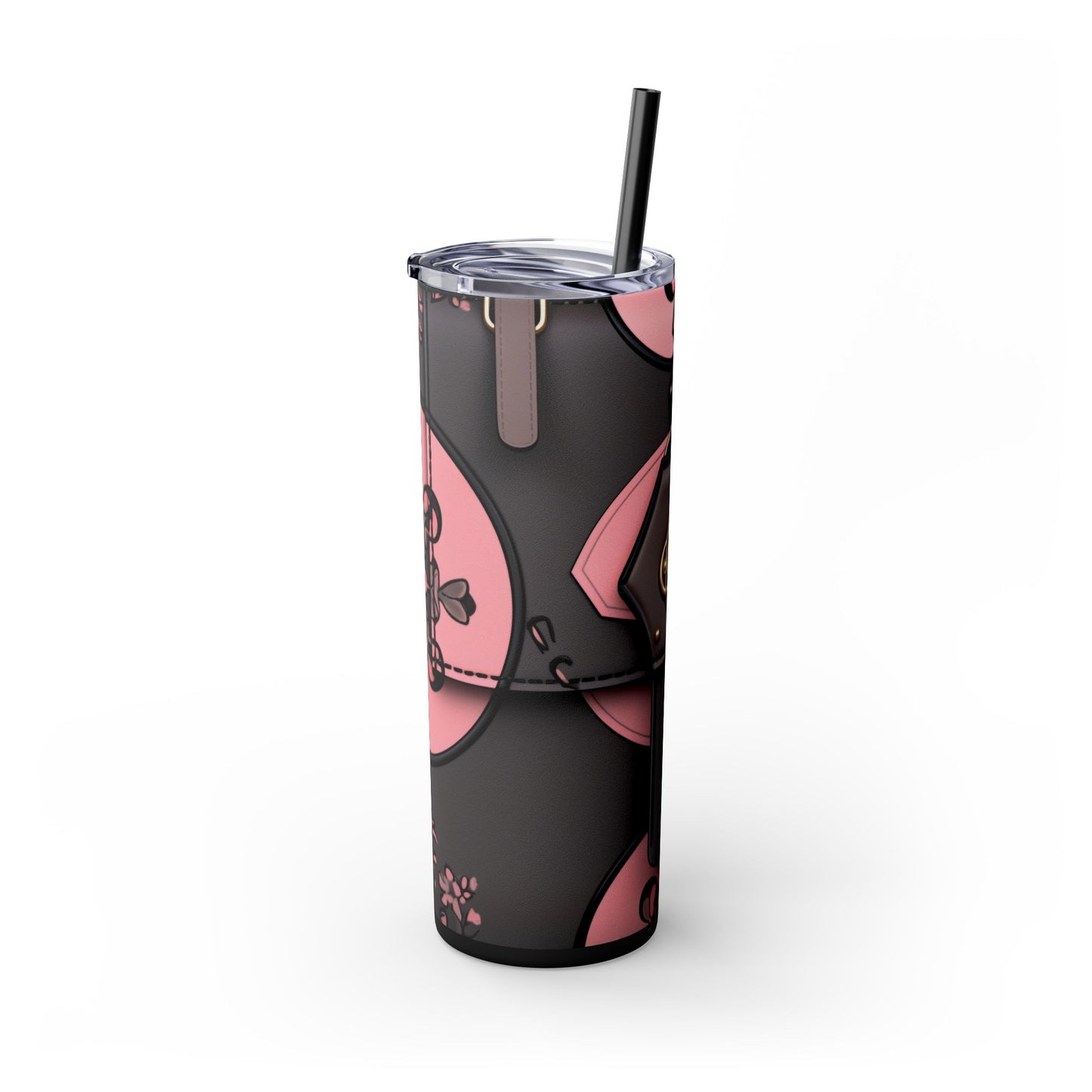 Boujee Designer Bag - Skinny Tumbler with Straw, 20oz