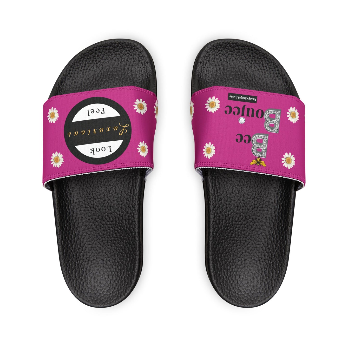 Bee Boujee - PINK Flowers Women's Removable-Strap Sandals
