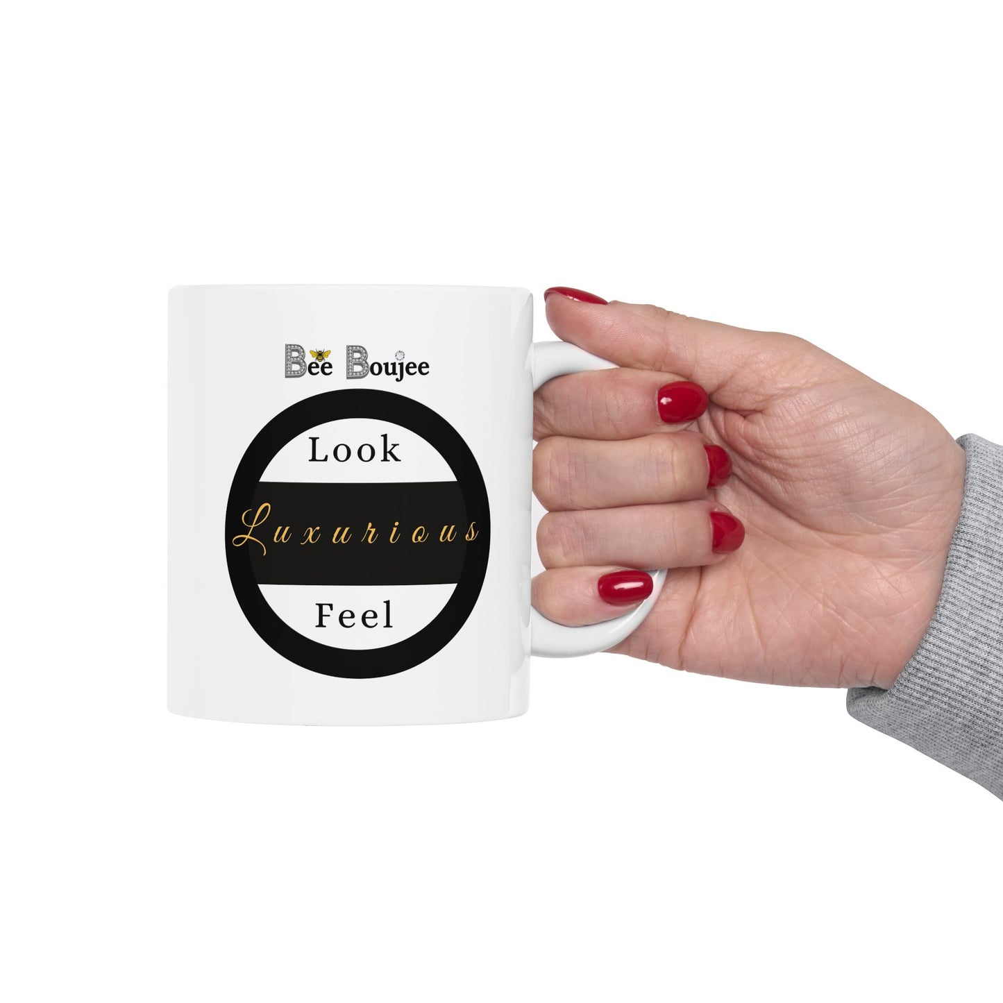 Boujee in Diamonds - Mug WHITE 11oz