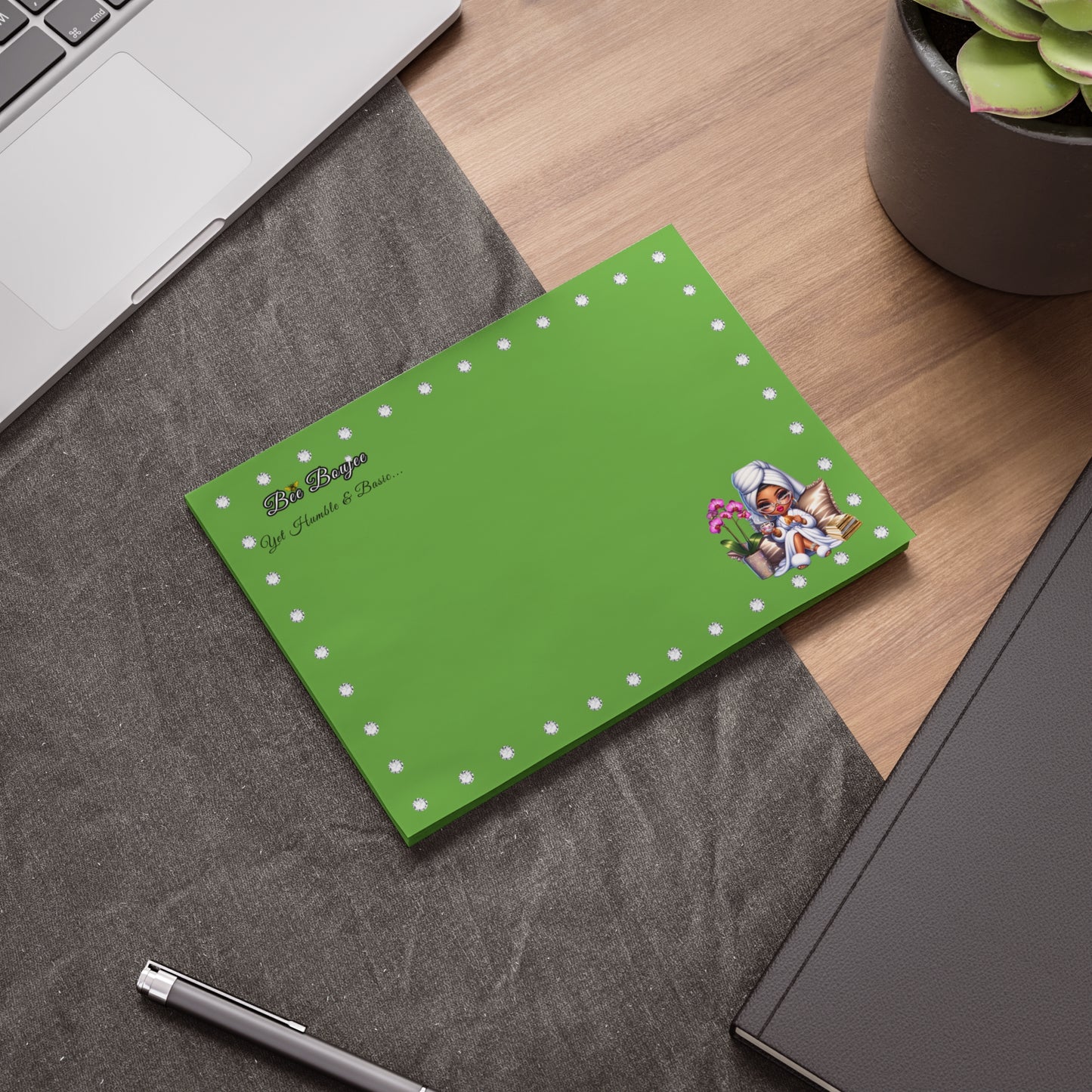 Bee Boujee DIAMONDS Spa 01 - Post-it® Note Pad GREEN 8x6