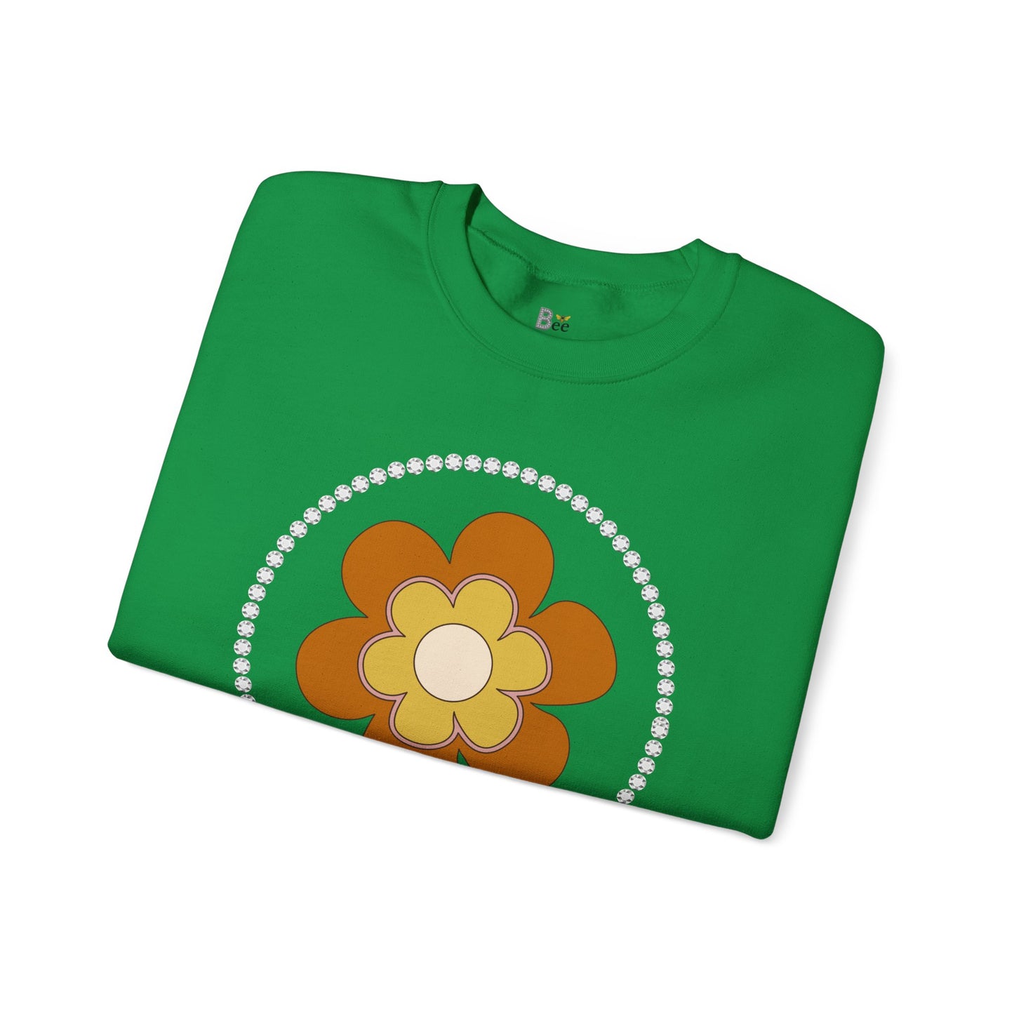 Boujee Brown Flower - Heavy Blend™ Light Colors Crewneck Sweatshirt