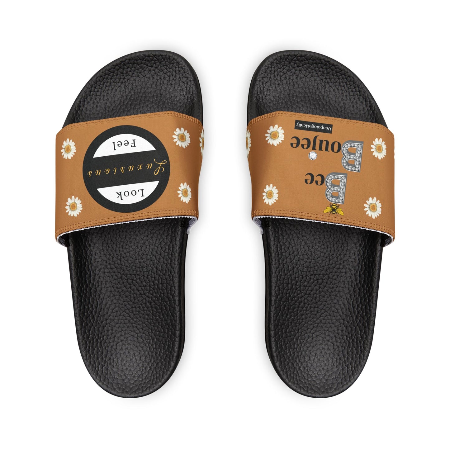 Bee Boujee - LIGHT BROWN Flowers Women's Removable-Strap Sandals