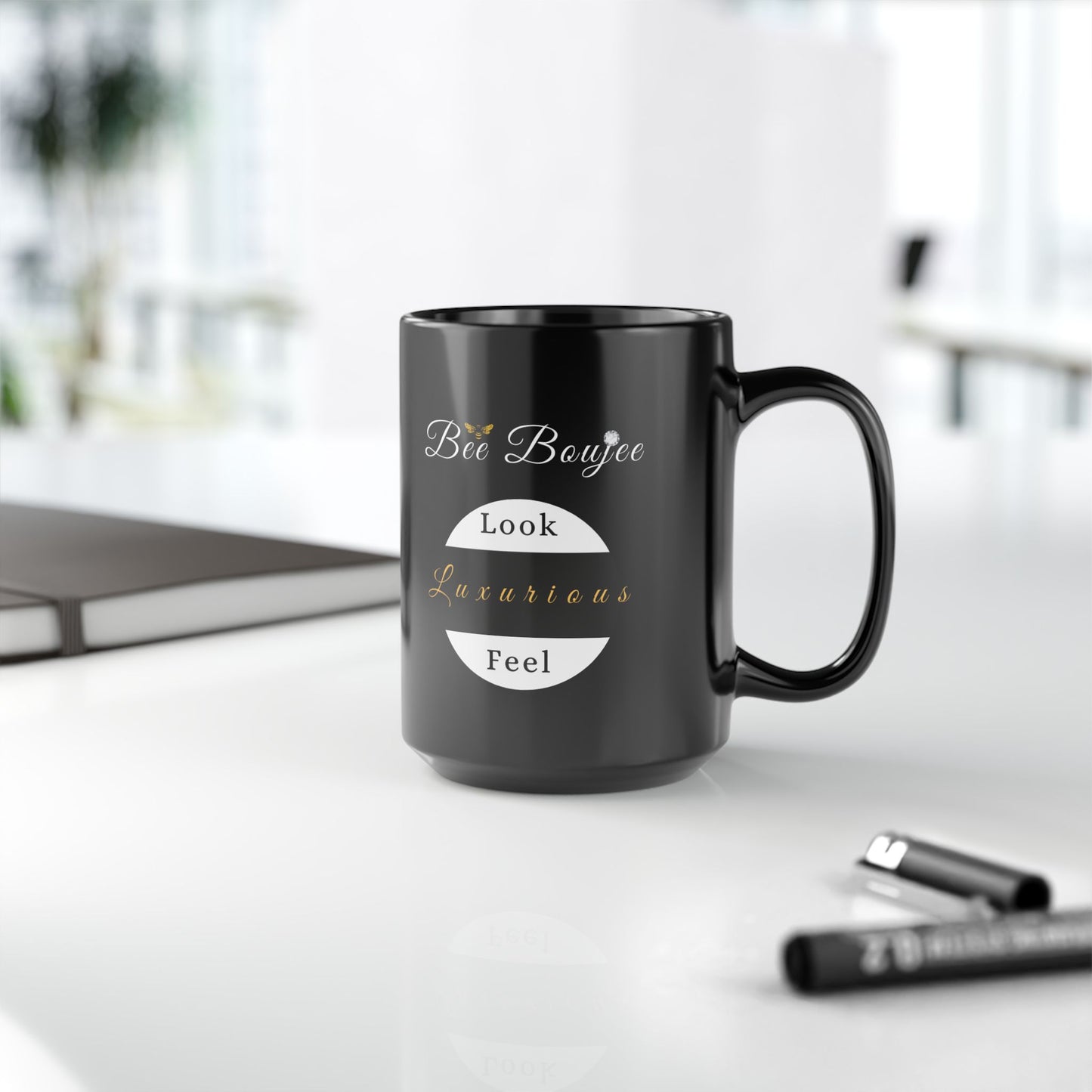 Halloween Just Plain Boujee BLACK Mug 15oz