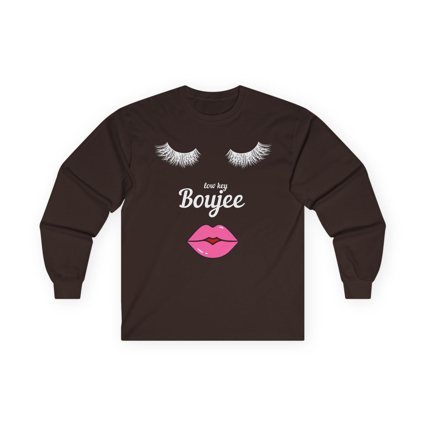 Low Key Boujee Lash & Lips Long-Sleeve Tee