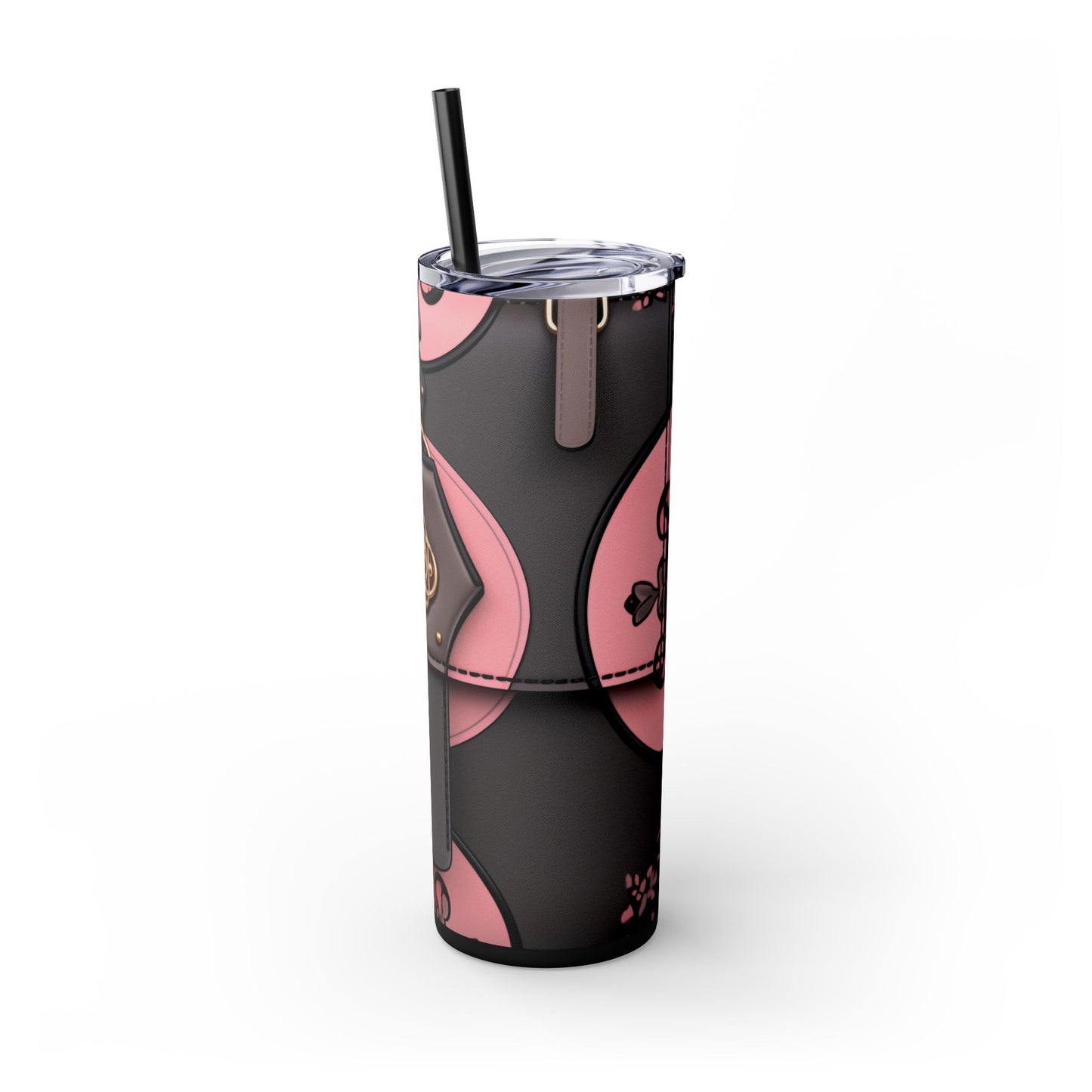 Boujee Designer Bag - Skinny Tumbler with Straw, 20oz