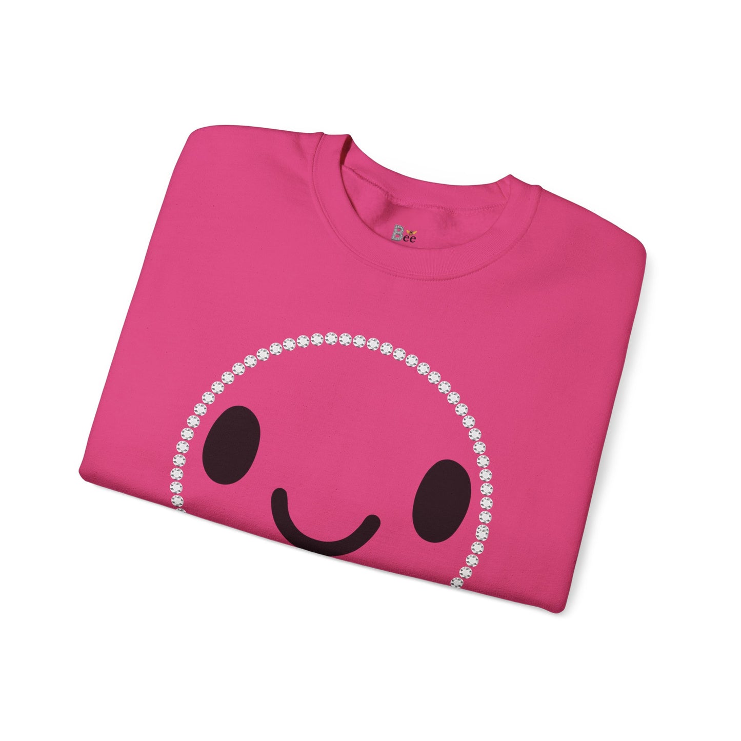 Boujee Smiley Face - Heavy Blend™ Light Colors Crewneck Sweatshirt