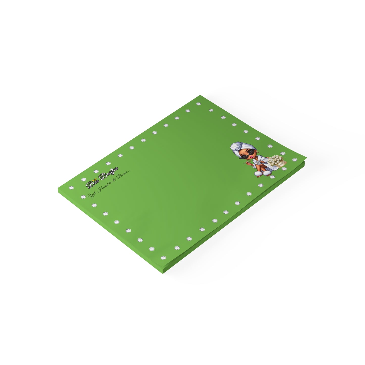 Bee Boujee DIAMONDS Spa 05 - Post-it® Note Pad GREEN 8x6