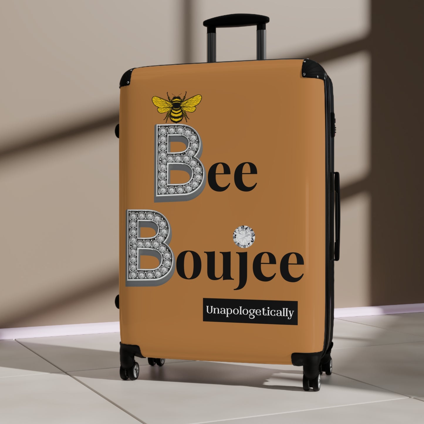 Bee Boujee Luggage - LIGHT BROWN