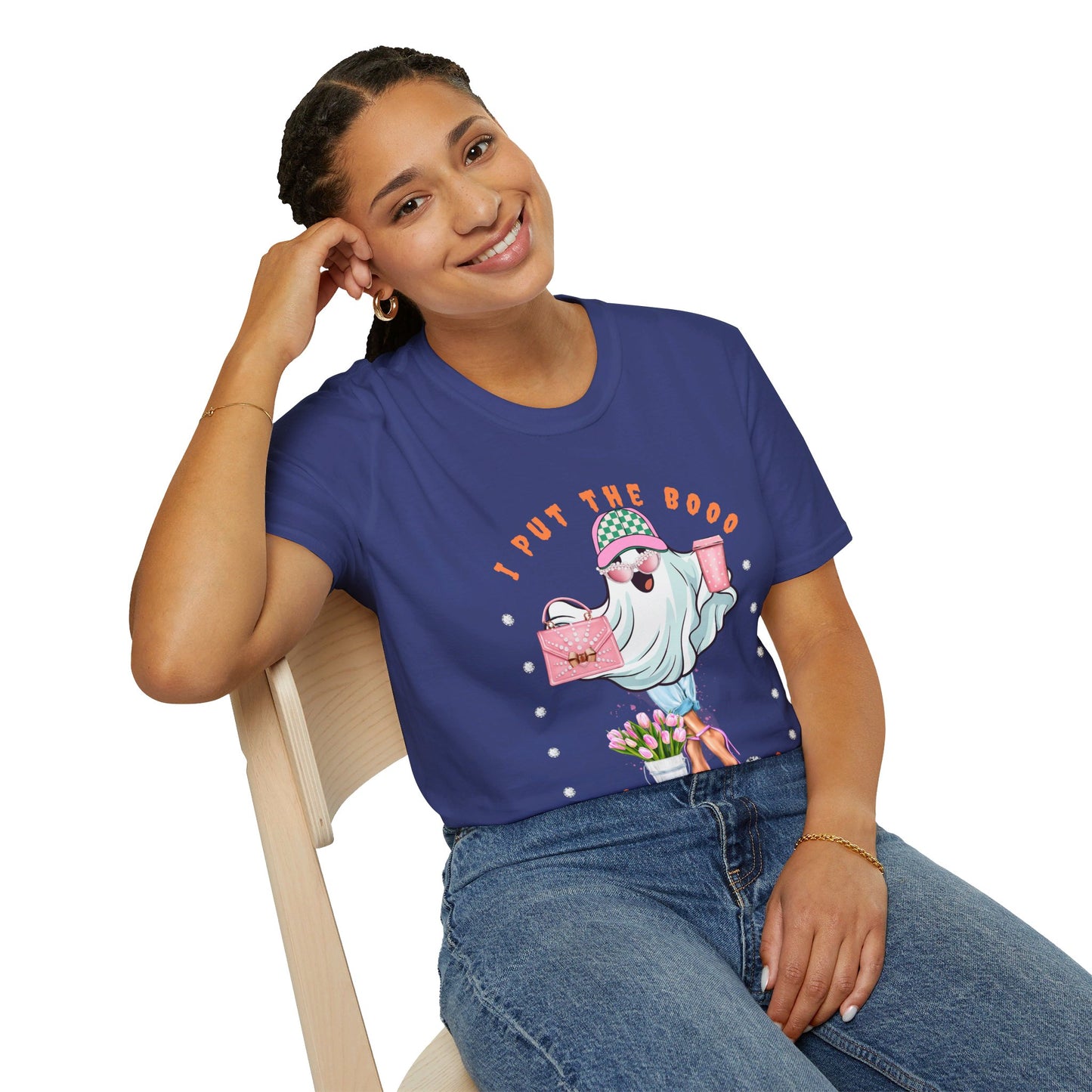 Halloween Booo in Boooujee - Softstyle T-Shirt FAIR SKIN TONE