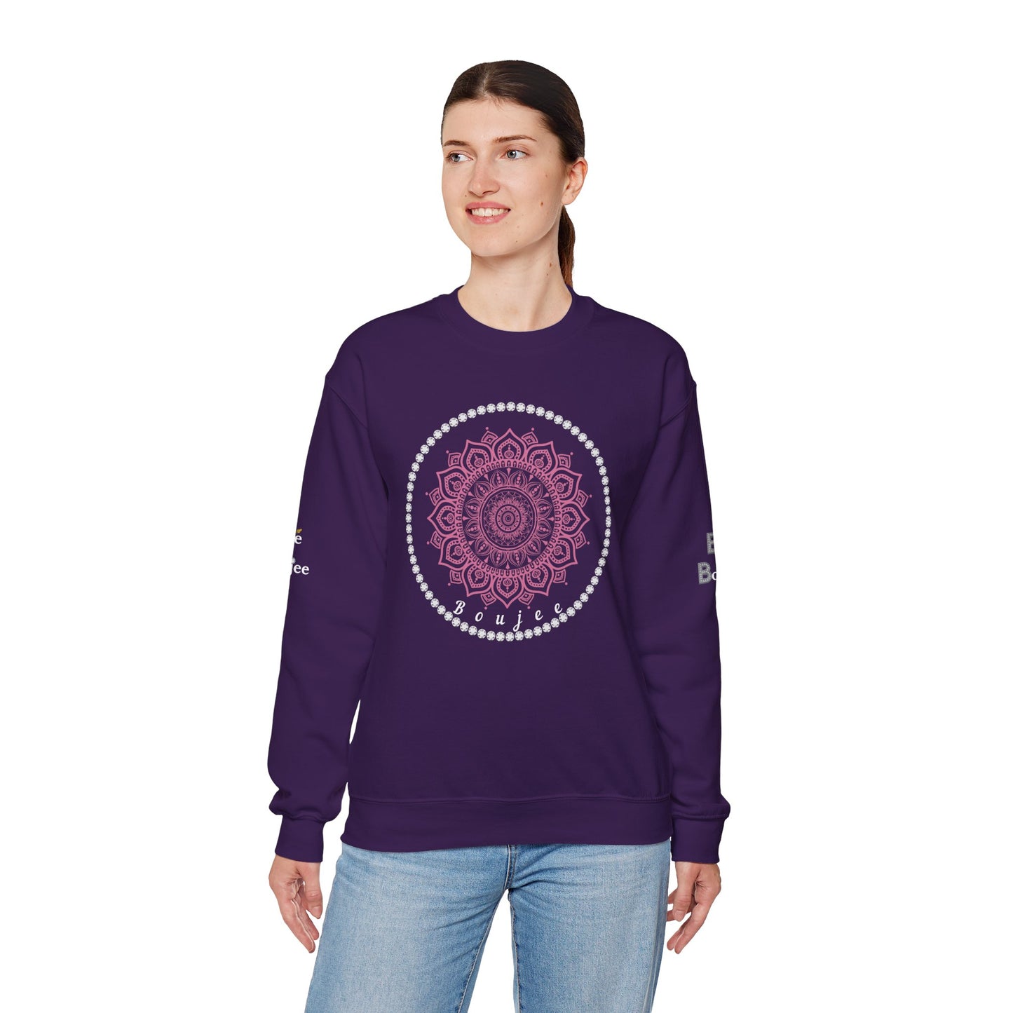 Boujee Burst Pink - Heavy Blend™ Dark Colors Crewneck Sweatshirt