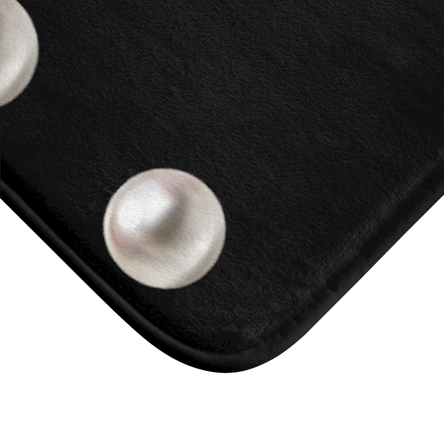 Feeling Boujee - Bath Mat BLACK with PEARLS
